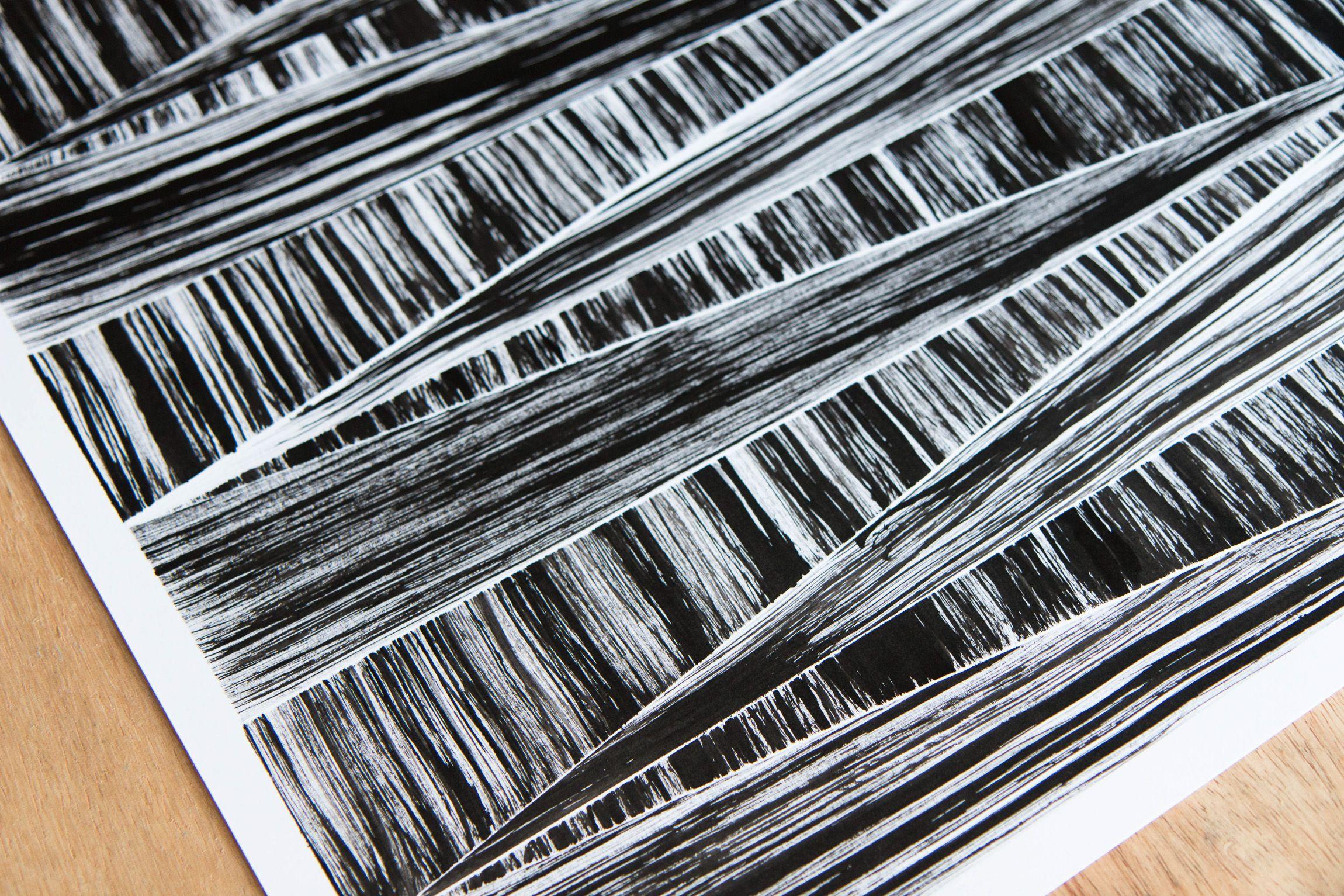 abstractions progressistes - 3, dessin, stylo et encre sur papier - Abstrait Art par Stefan Fierros