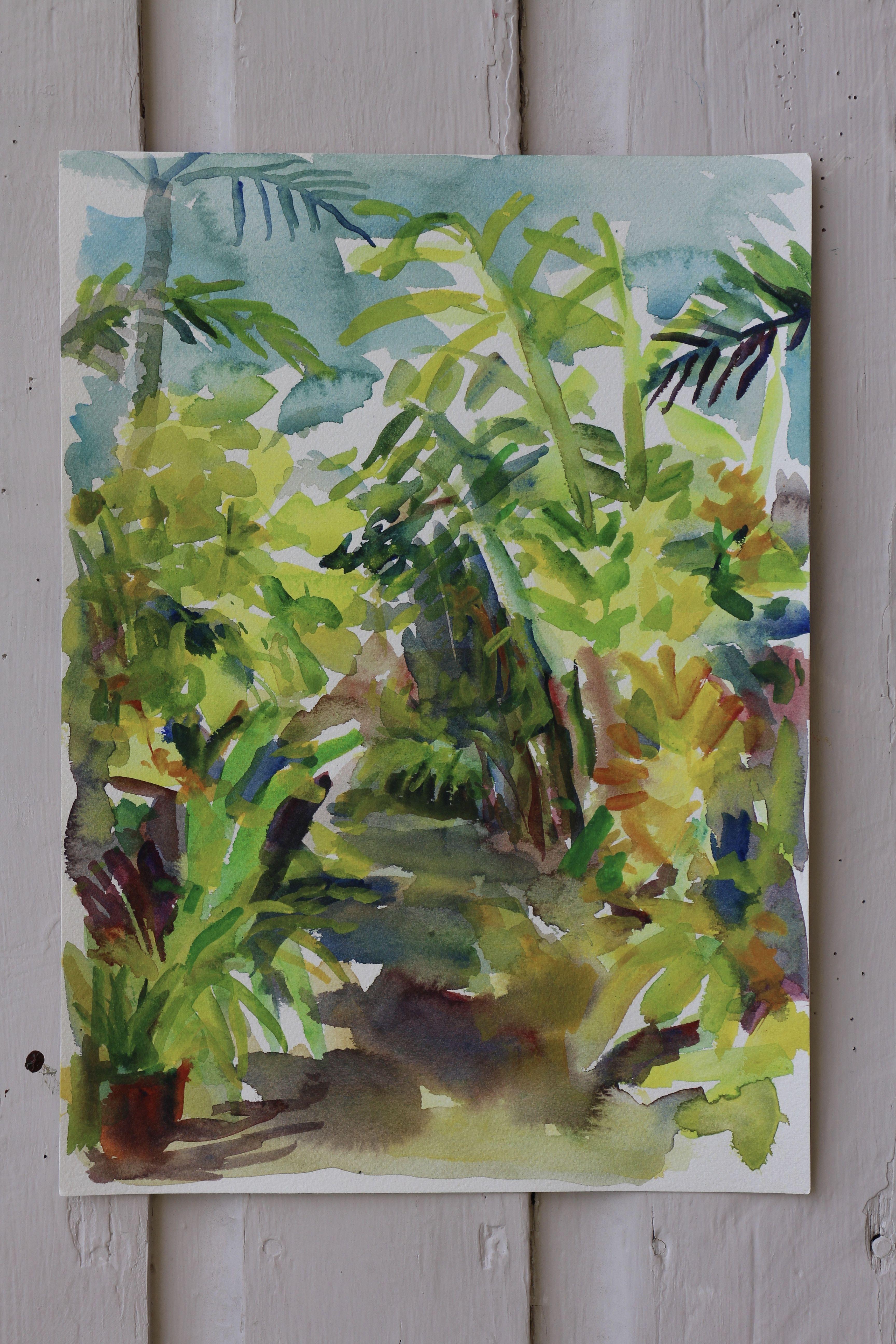 Under curfew in Puerto rico #3, Painting, Watercolor on Watercolor Paper - Impressionist Art by John Kilduff