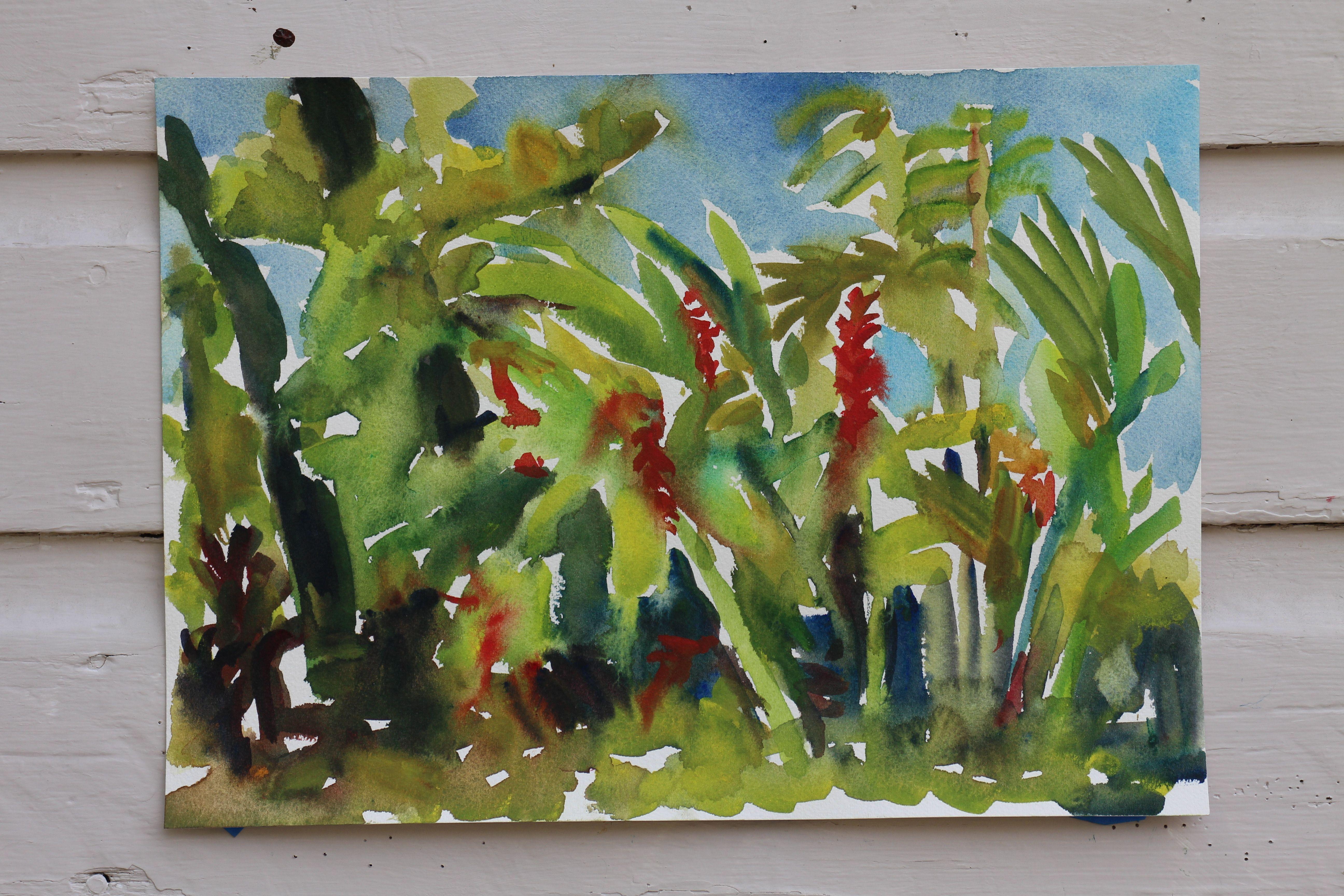 Under curfew in Puerto Rico #1, Painting, Watercolor on Watercolor Paper - Impressionist Art by John Kilduff