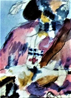 Pionier, Gemälde, Aquarell auf Papier