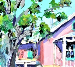 Schlüsselschachtel aus Zedernholz, Gemälde, Aquarell auf Holzplatte