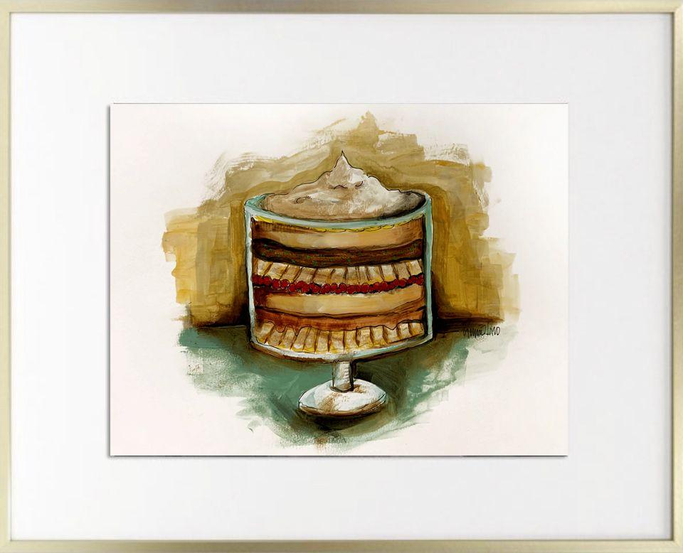 English Trifle, Zeichnung, Feder & Tinte auf Papier (Pop-Art), Art, von Sergio Lazo