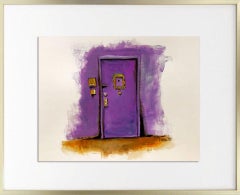 Puerta morada, Dibujo, Pluma y tinta sobre papel
