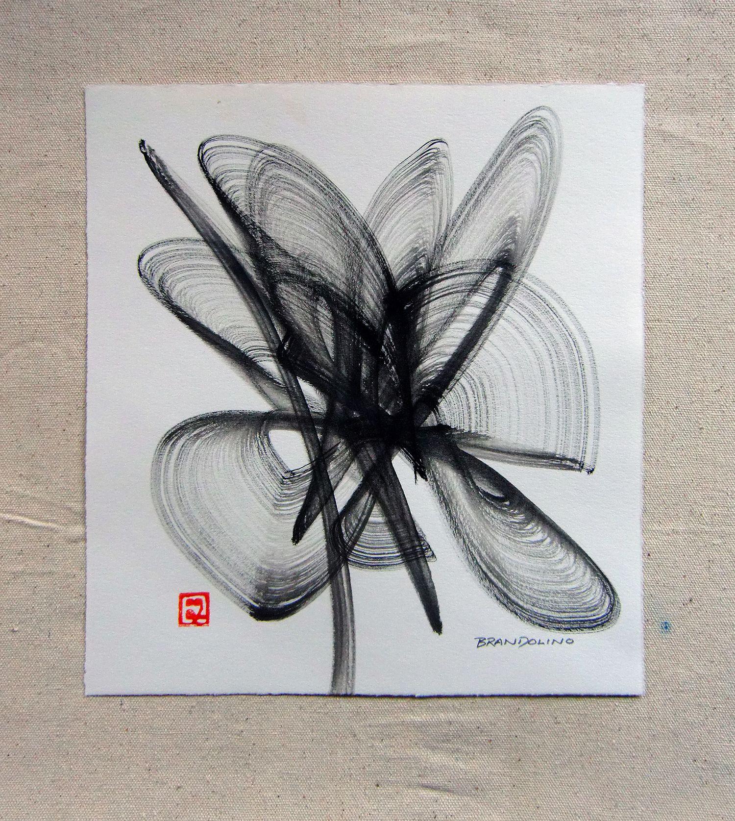 Brush Dance Series No. 21, Drawing, Pen & Ink on Paper - Art by Ray Brandolino