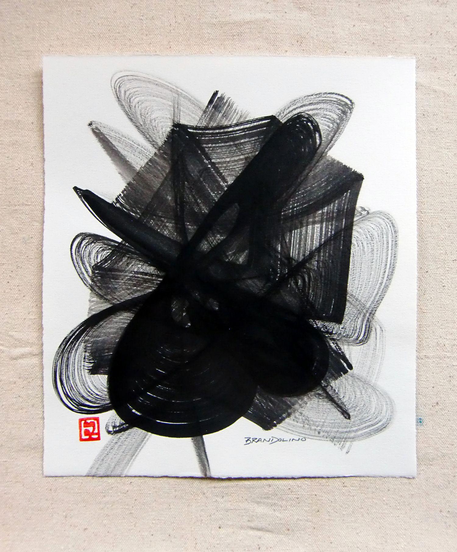 Brush Dance Series No. 09, Drawing, Pen & Ink on Paper - Art by Ray Brandolino