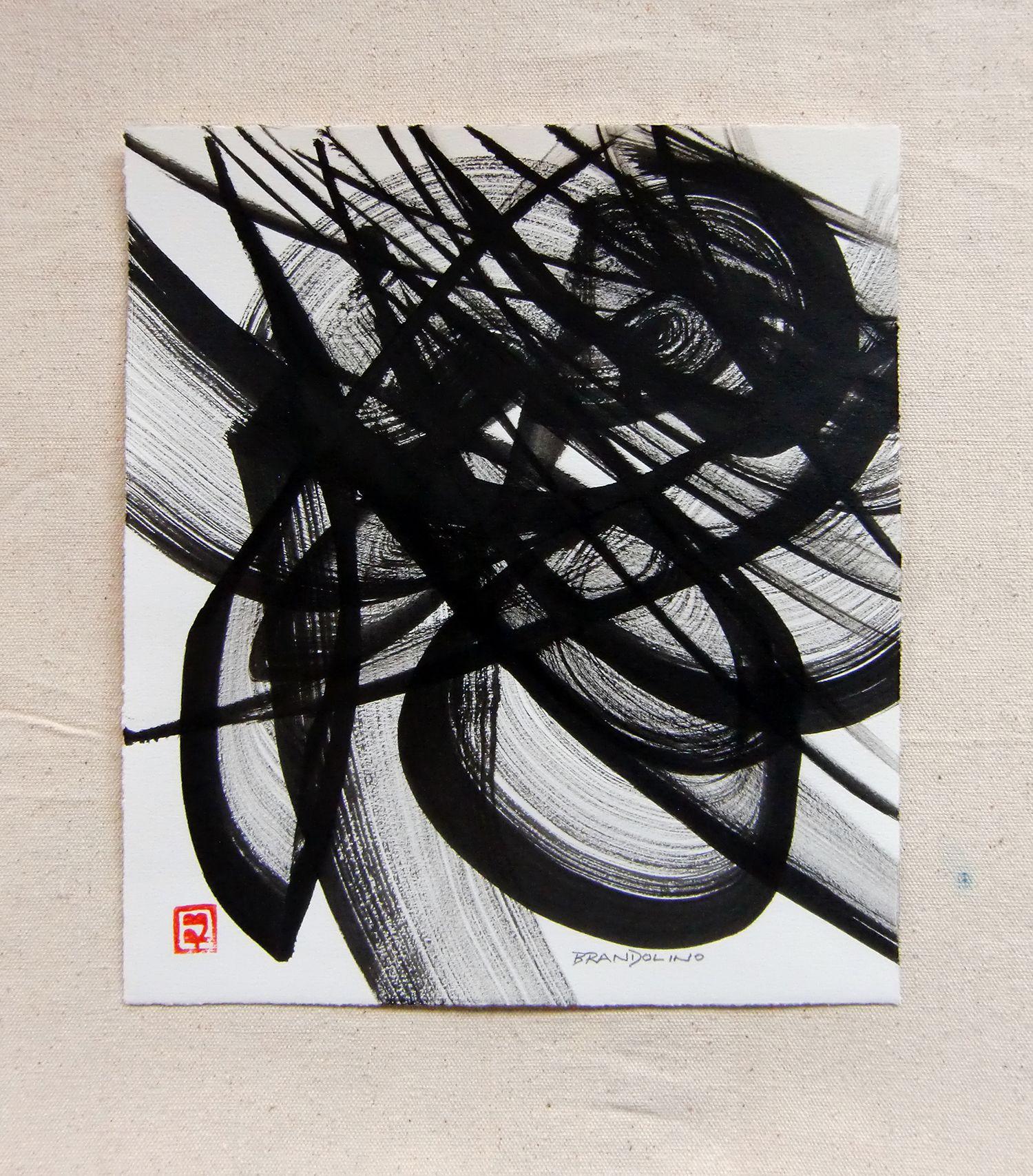 Brush Dance Series No. 07, Drawing, Pen & Ink on Paper - Art by Ray Brandolino