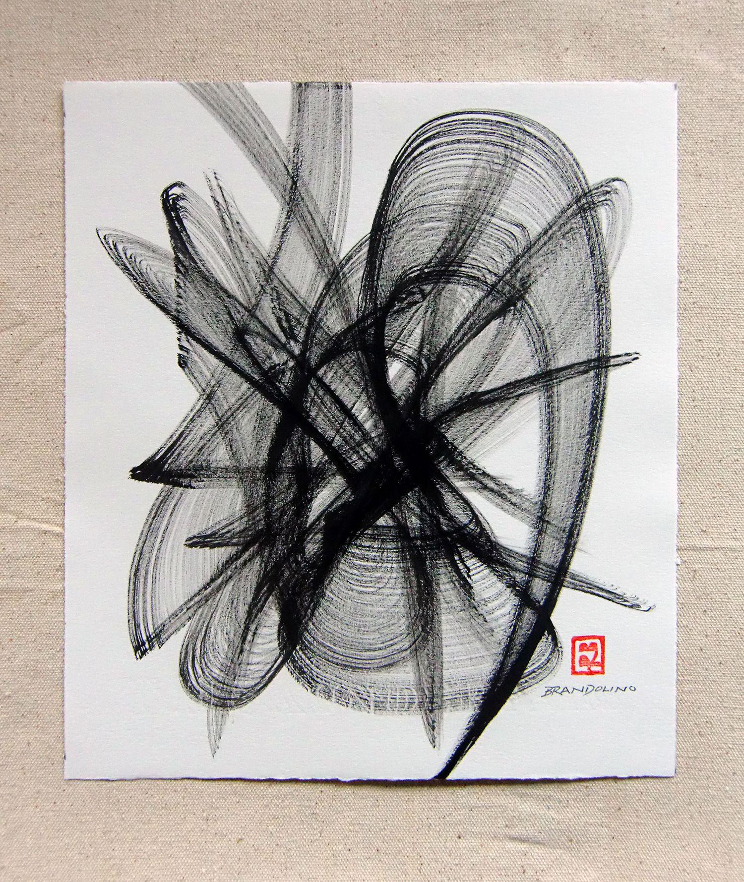 Brush Dance Series No. 05, Drawing, Pen & Ink on Paper - Art by Ray Brandolino