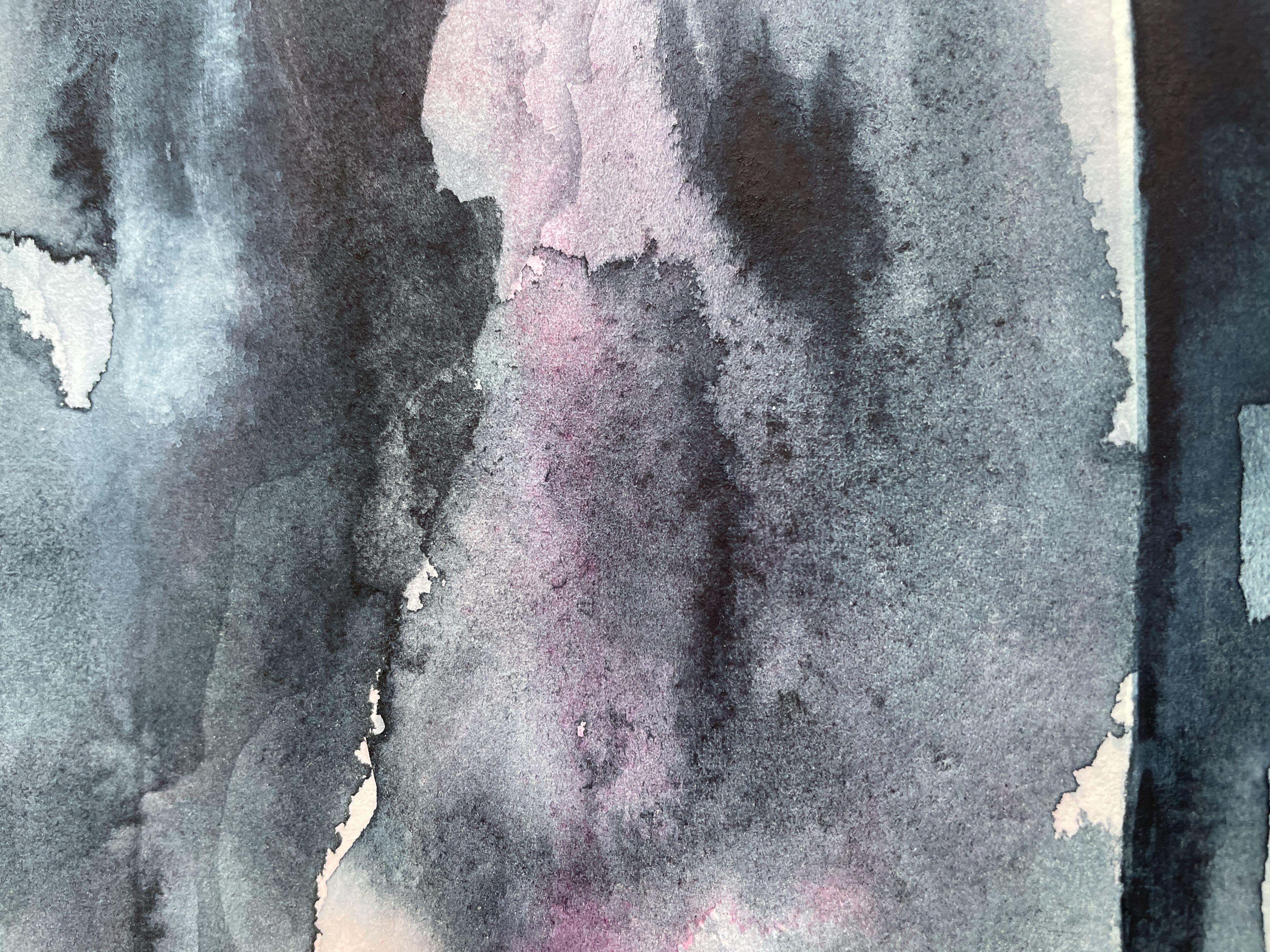 It's All About Clouds, Painting, Watercolor on Paper - Contemporary Art by Gesa Reuter