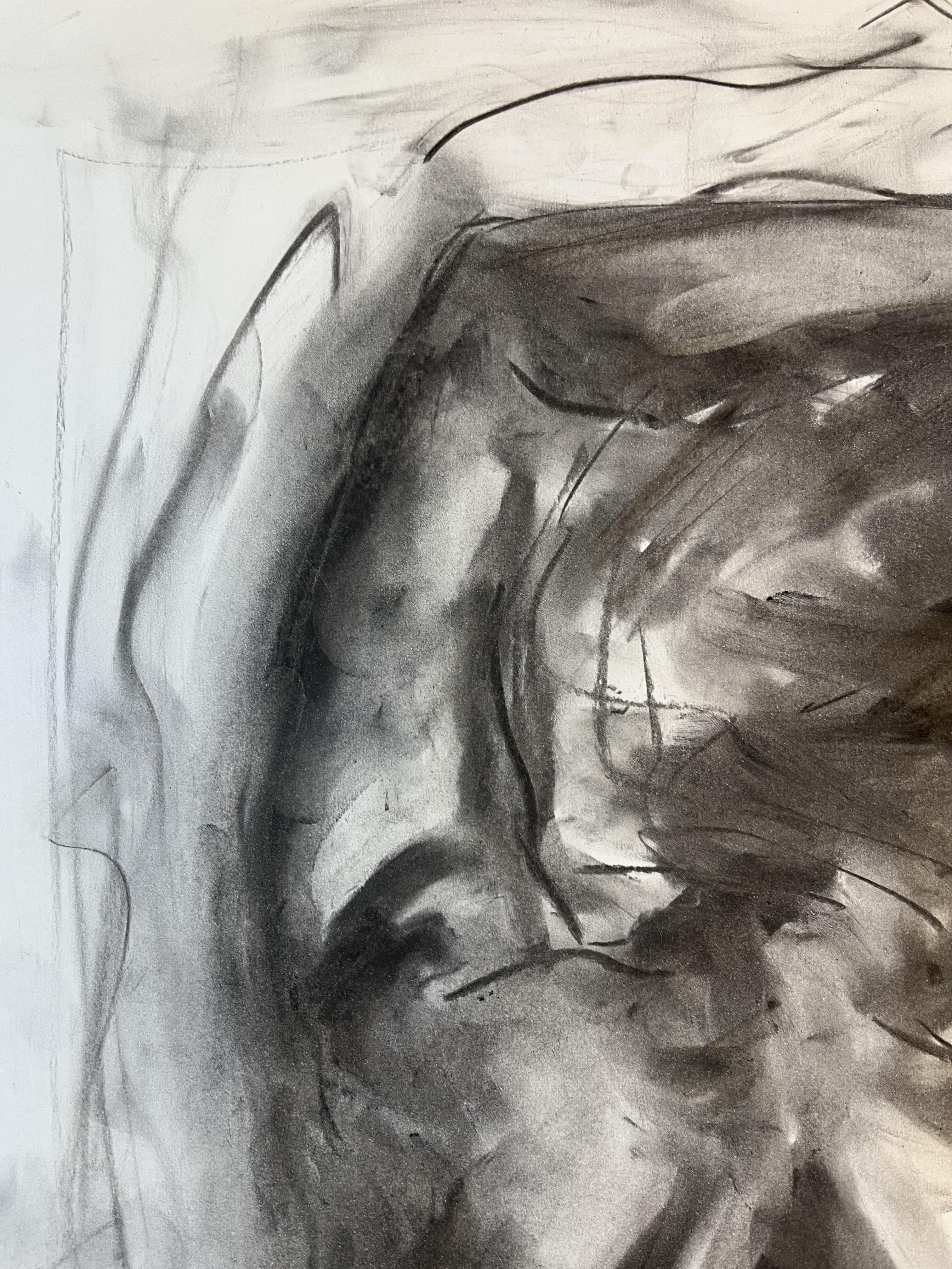Dancer, Drawing, Charcoal on Paper - Impressionist Art by James Shipton