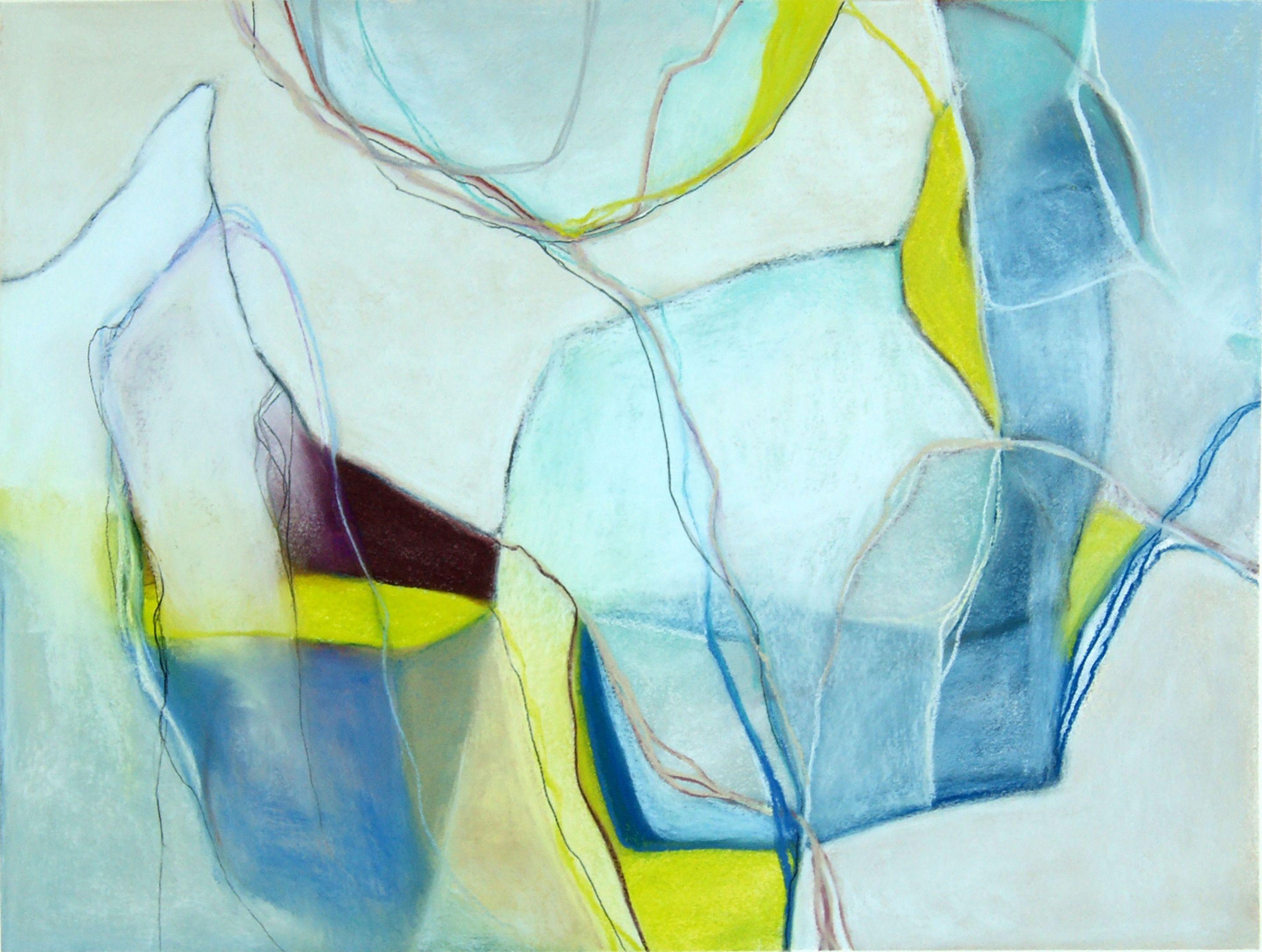 Victoria Kloch Abstract Drawing - Emma Goes To Half Moon Bay, Soft Pastel Painting, Drawing, Pastels on Paper