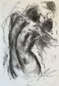 Surrounded, Drawing, Charcoal on Paper