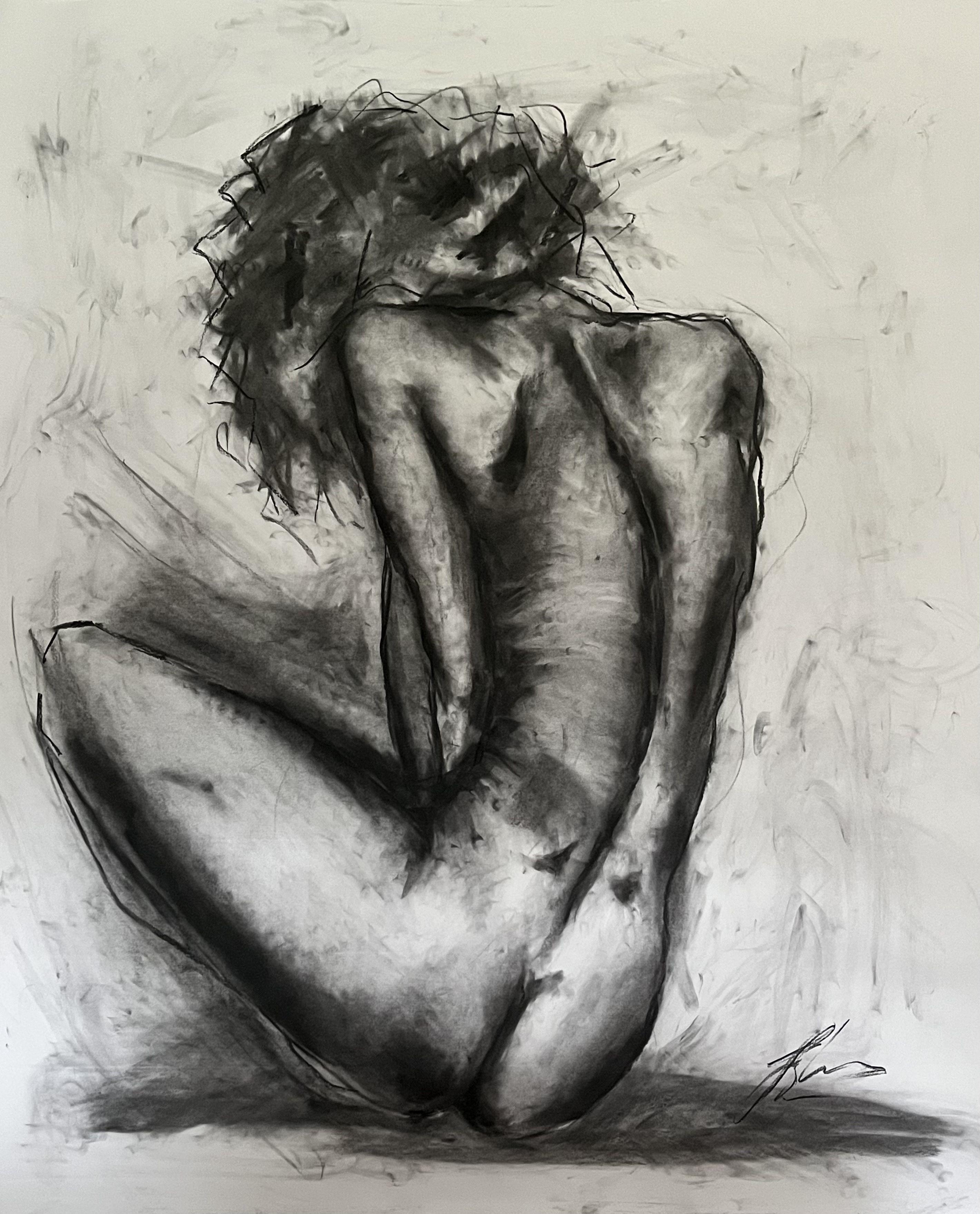 Revealed, Drawing, Charcoal on Paper - Art by James Shipton