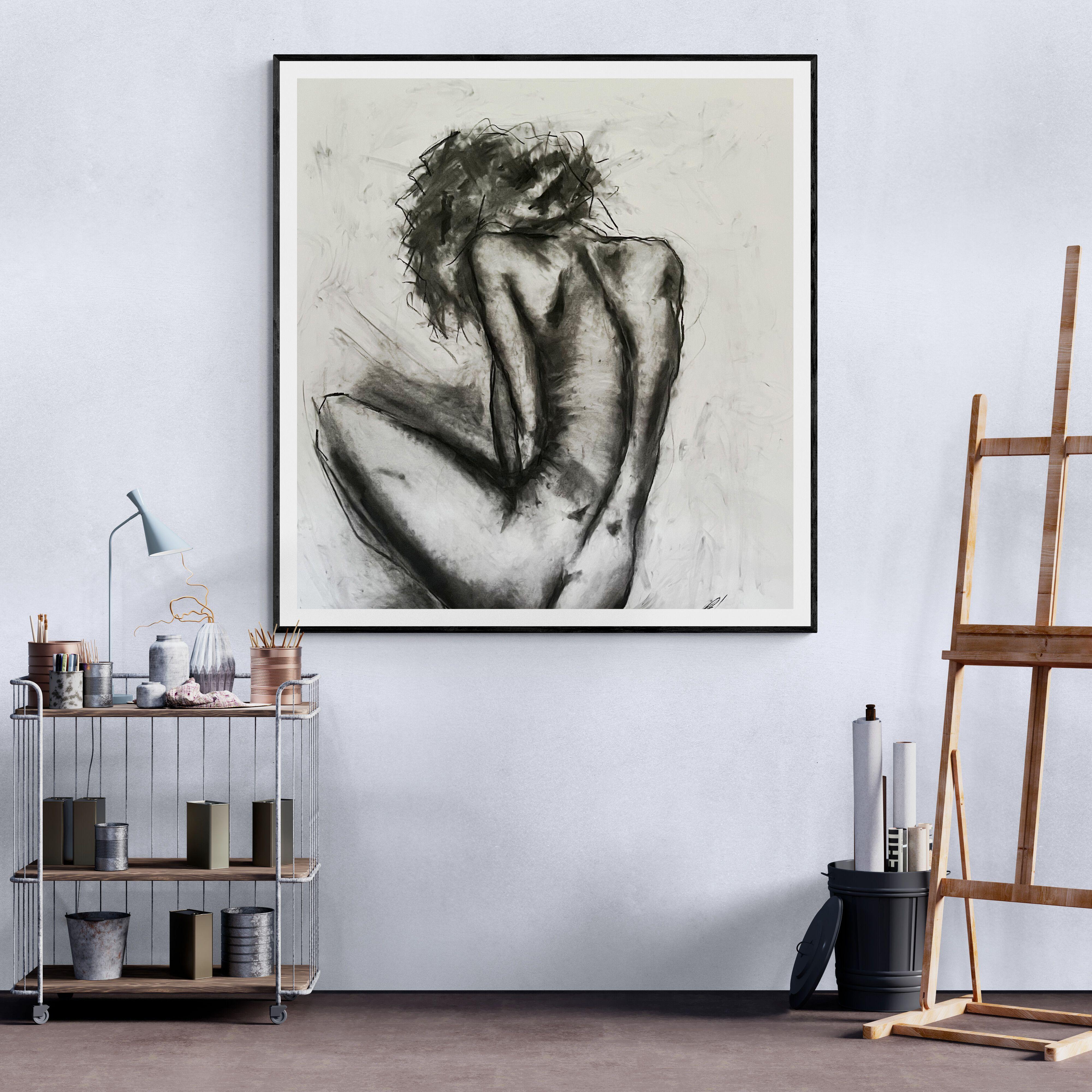 Revealed, Drawing, Charcoal on Paper For Sale 2
