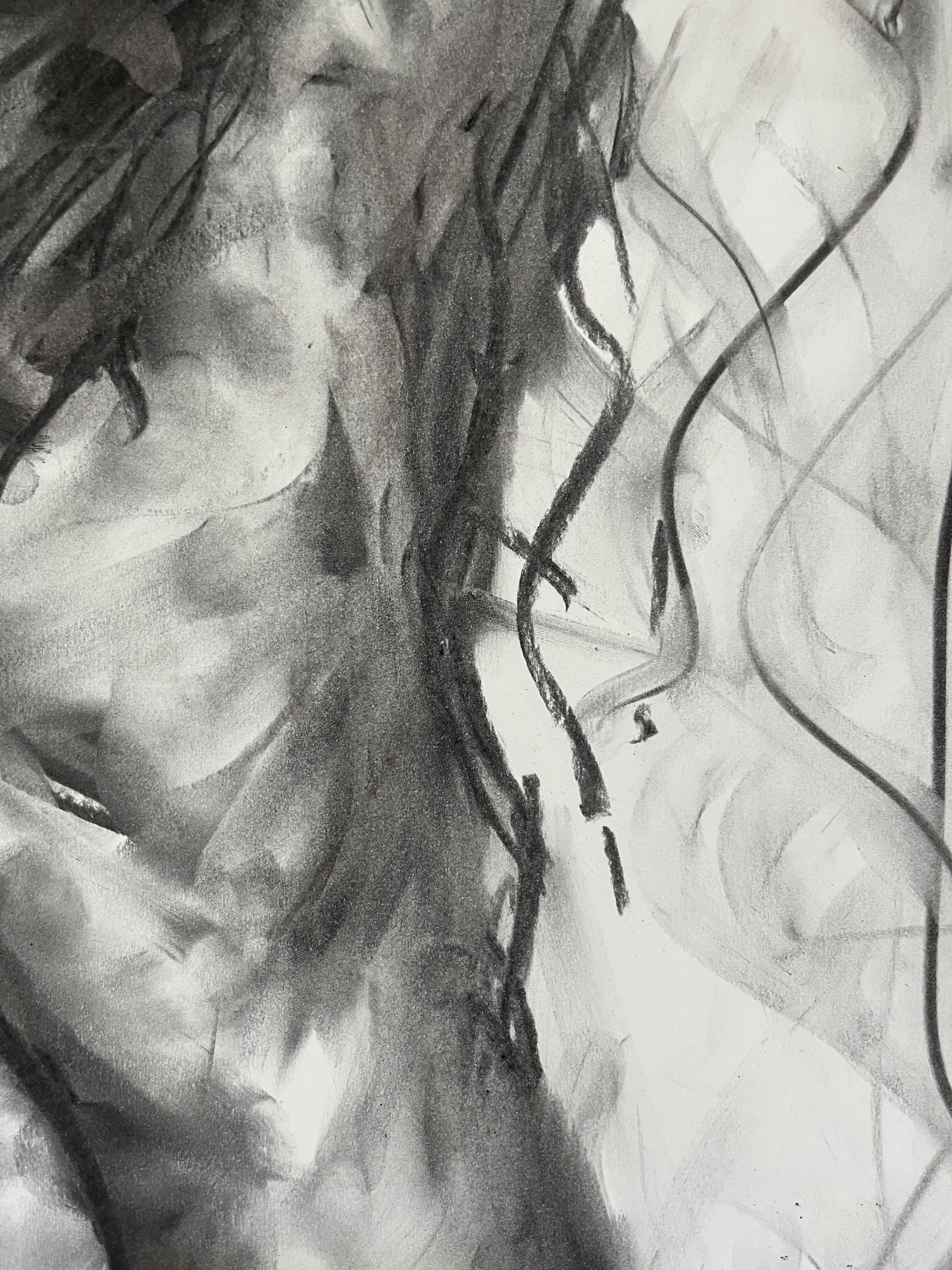 Intense, Drawing, Charcoal on Paper For Sale 1