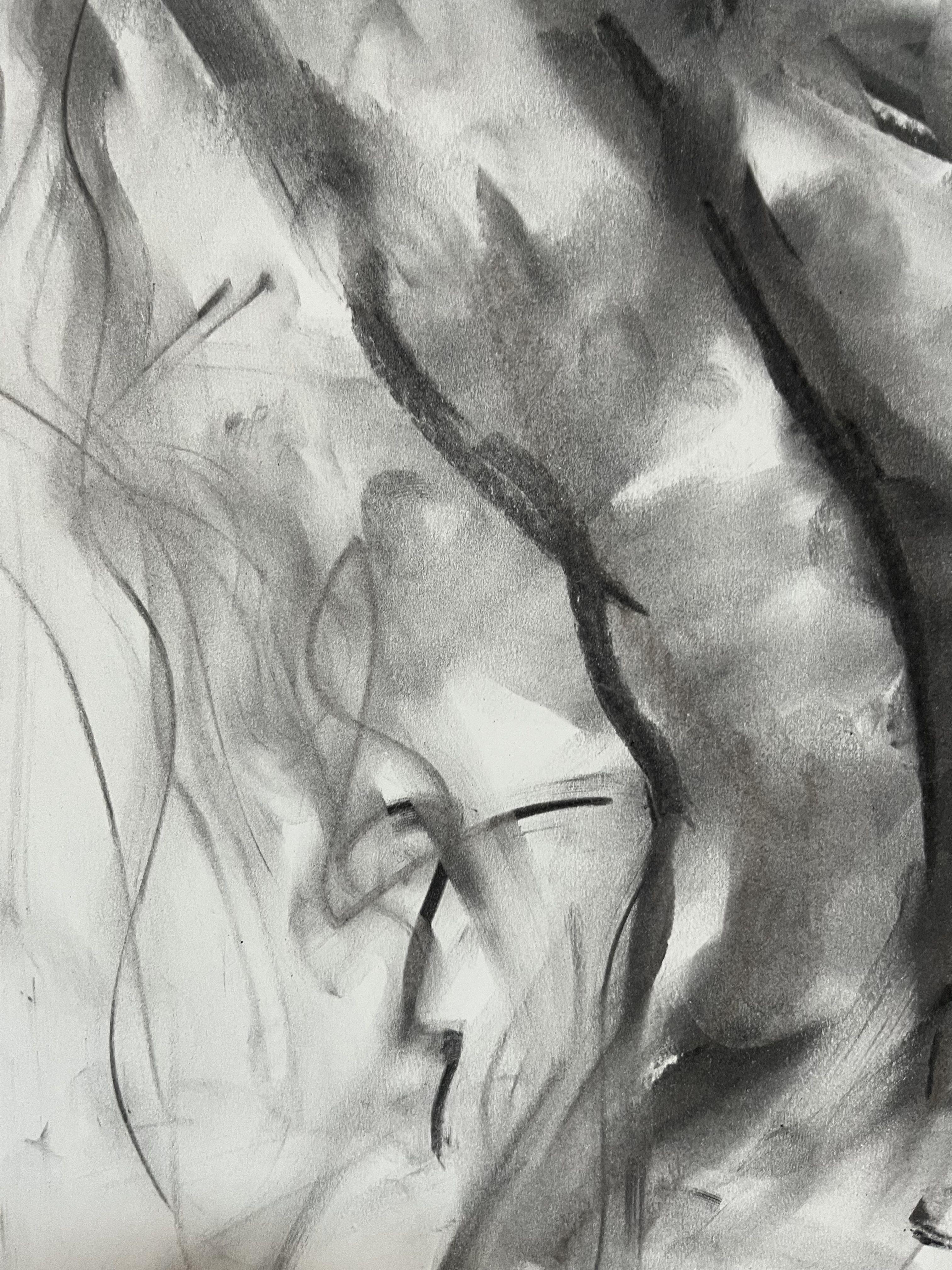Intense, Drawing, Charcoal on Paper For Sale 2