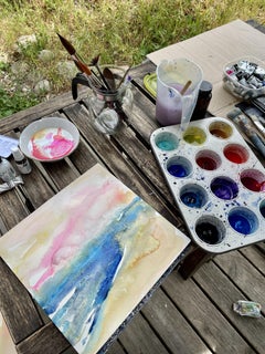 Mare d'estate I, Pittura, Acquerello su carta