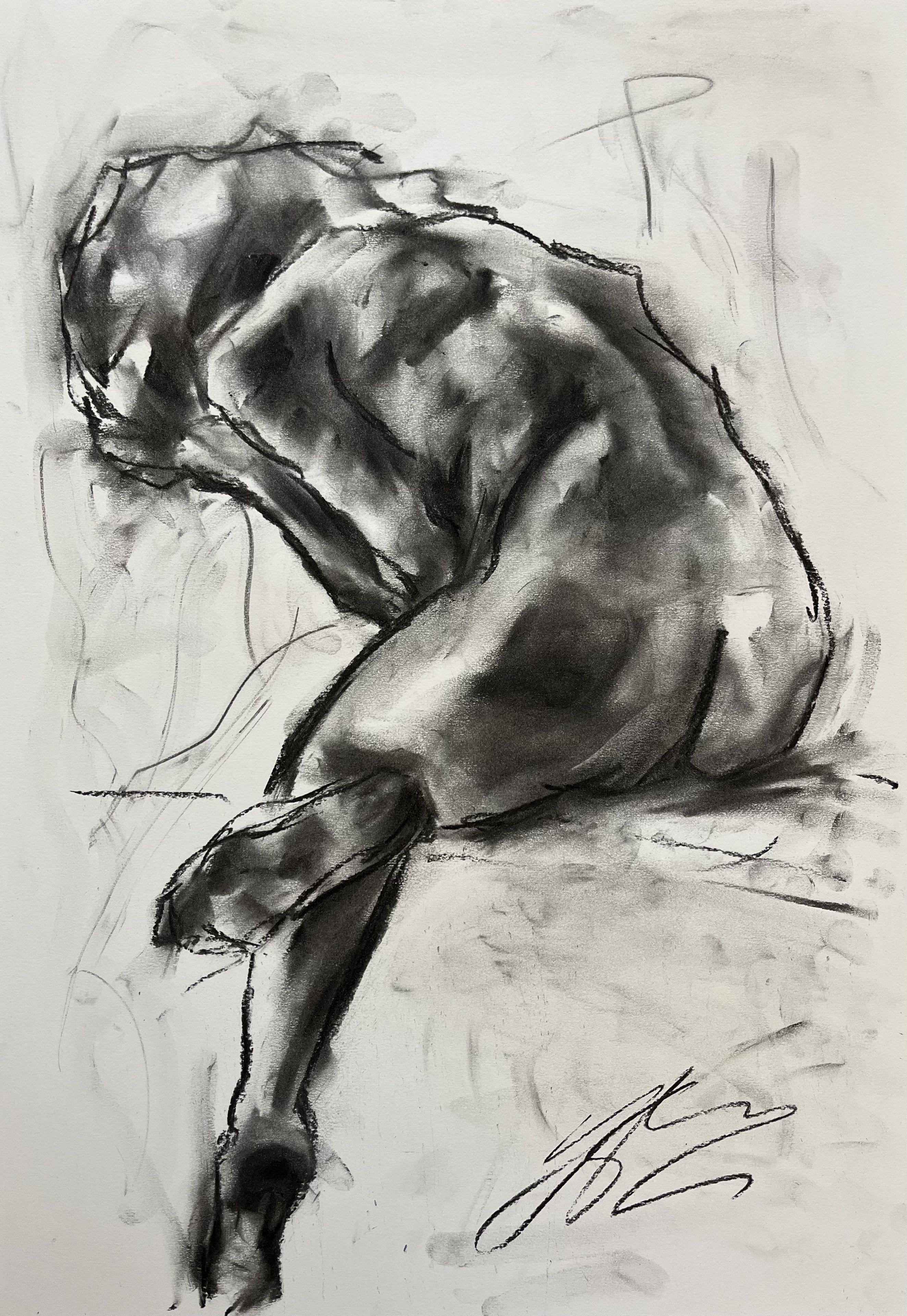 Everything, Drawing, Charcoal on Paper - Art by James Shipton