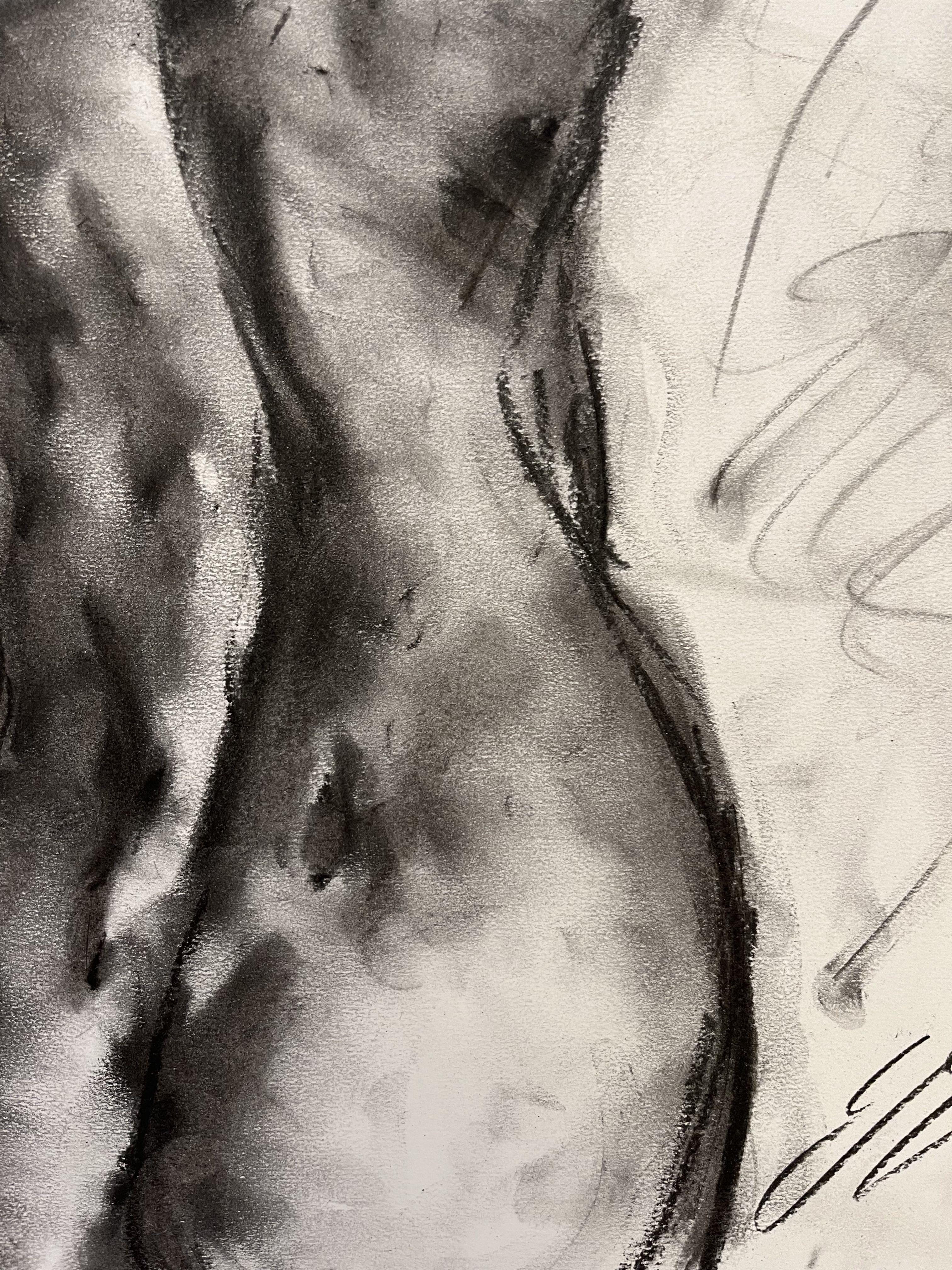 Spring Dawn, Drawing, Charcoal on Paper For Sale 1