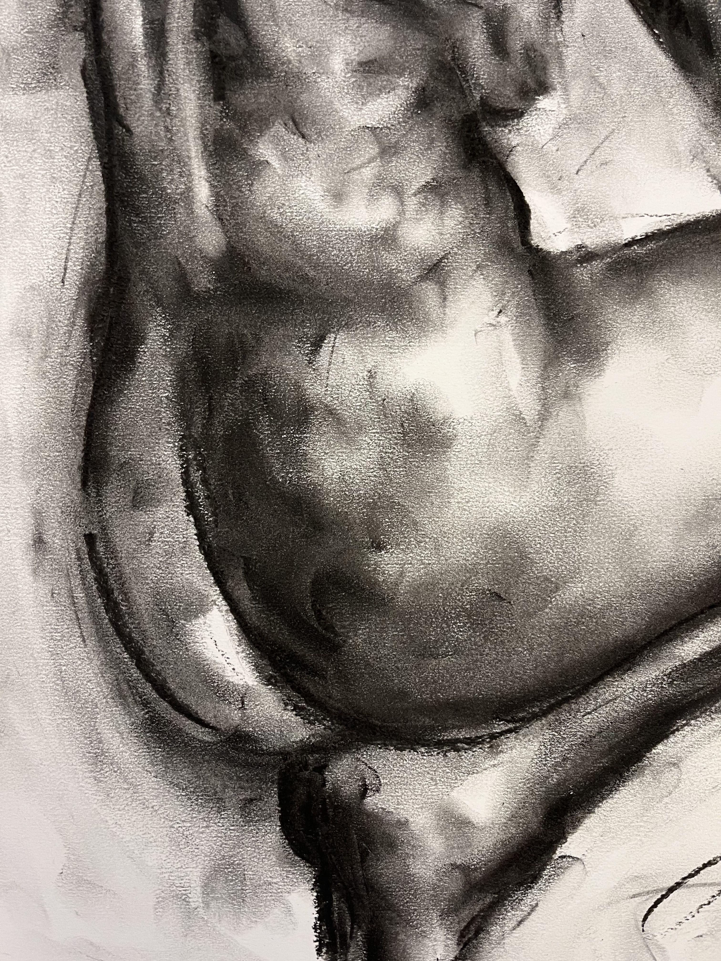 Seeking, Drawing, Charcoal on Paper For Sale 2