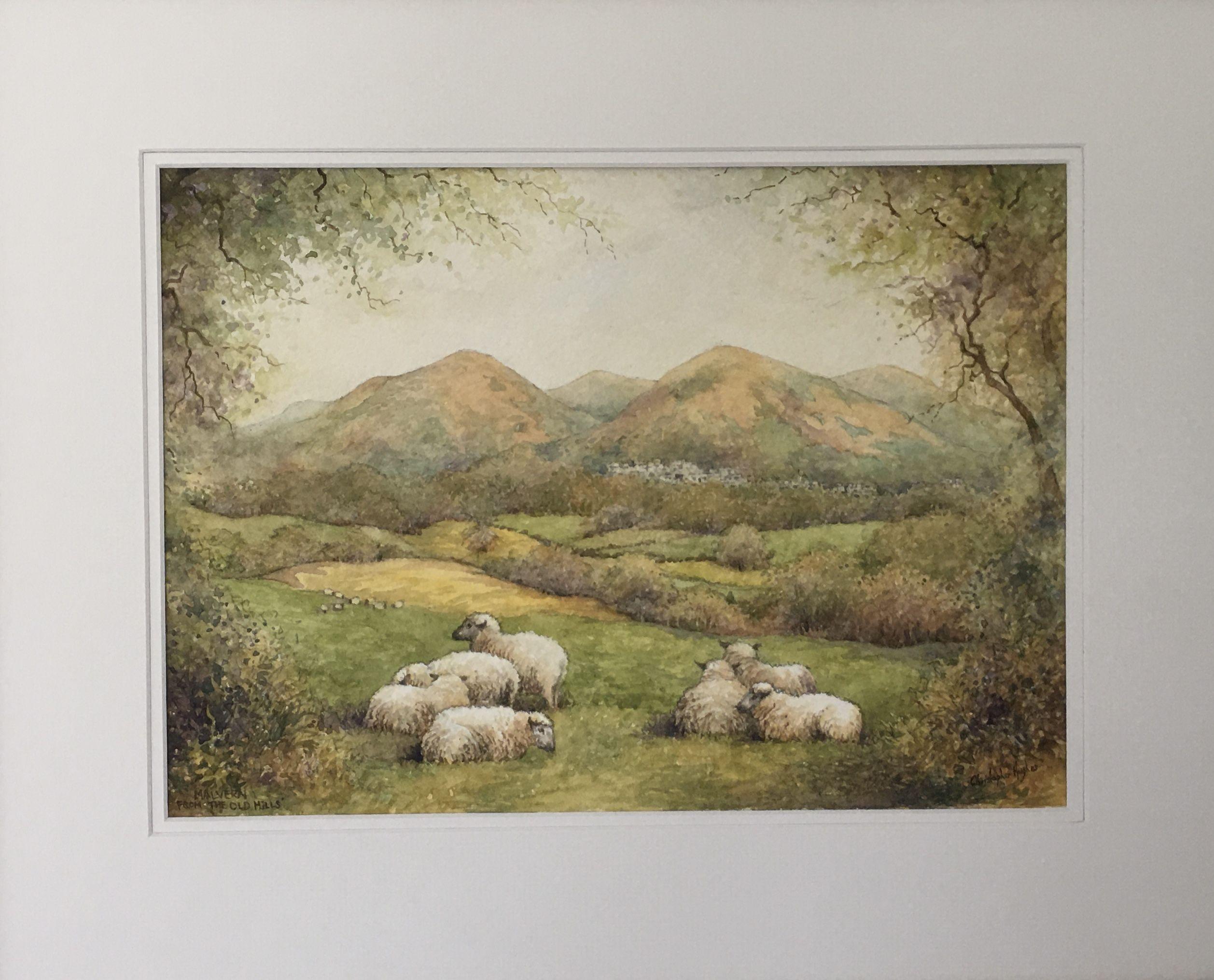 Malvern Hills. From Callow End, Painting, Watercolor on Watercolor Paper - Other Art Style Art by Christopher Hughes