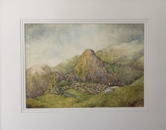 Machu Picchu, Painting, Watercolor on Watercolor Paper