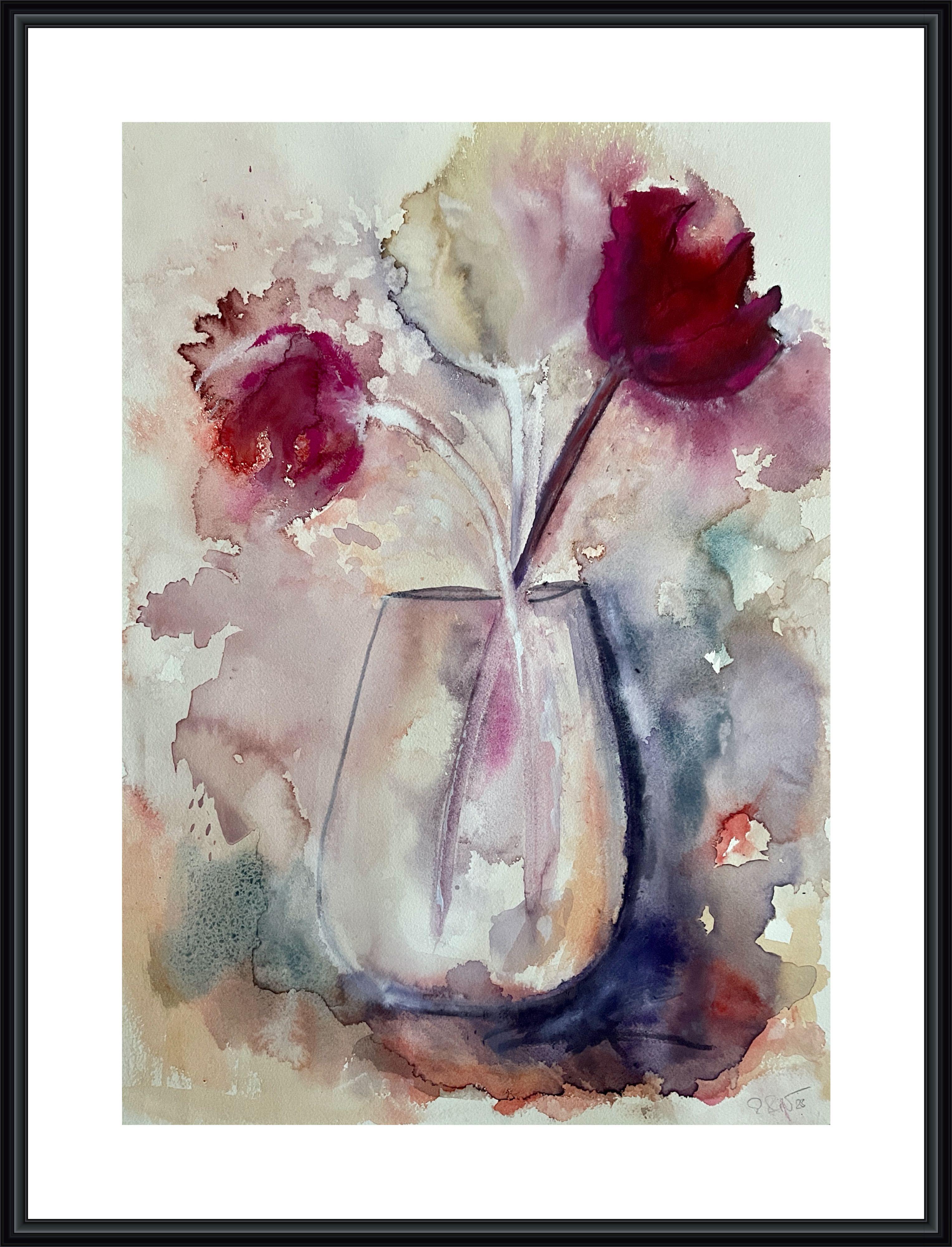 Spring Love, peinture, aquarelle sur papier en vente 1