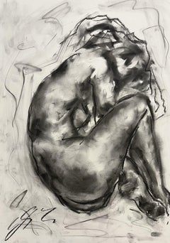 Hideaway, Drawing, Charcoal on Paper