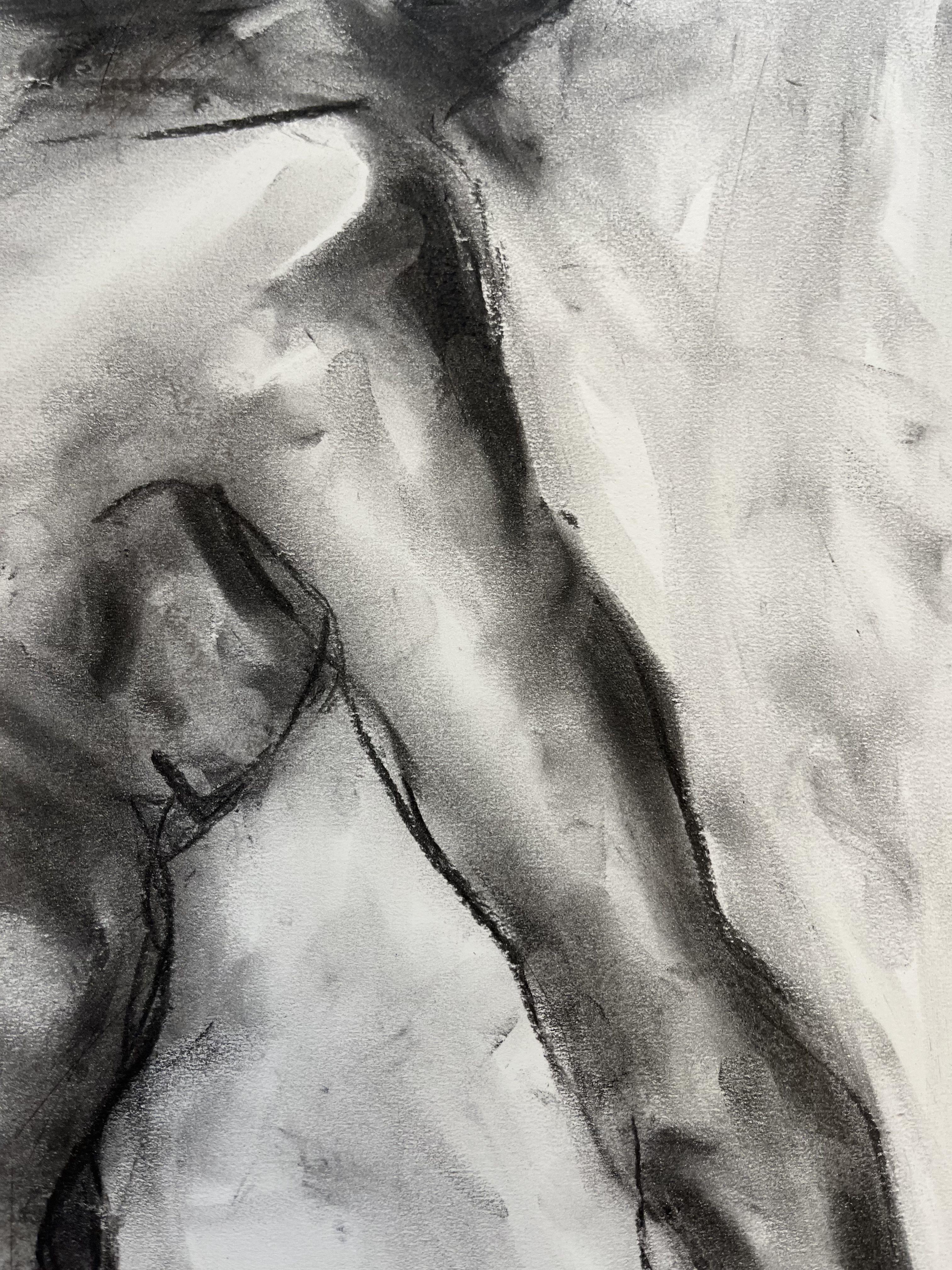 Upheaval, Drawing, Charcoal on Paper For Sale 1
