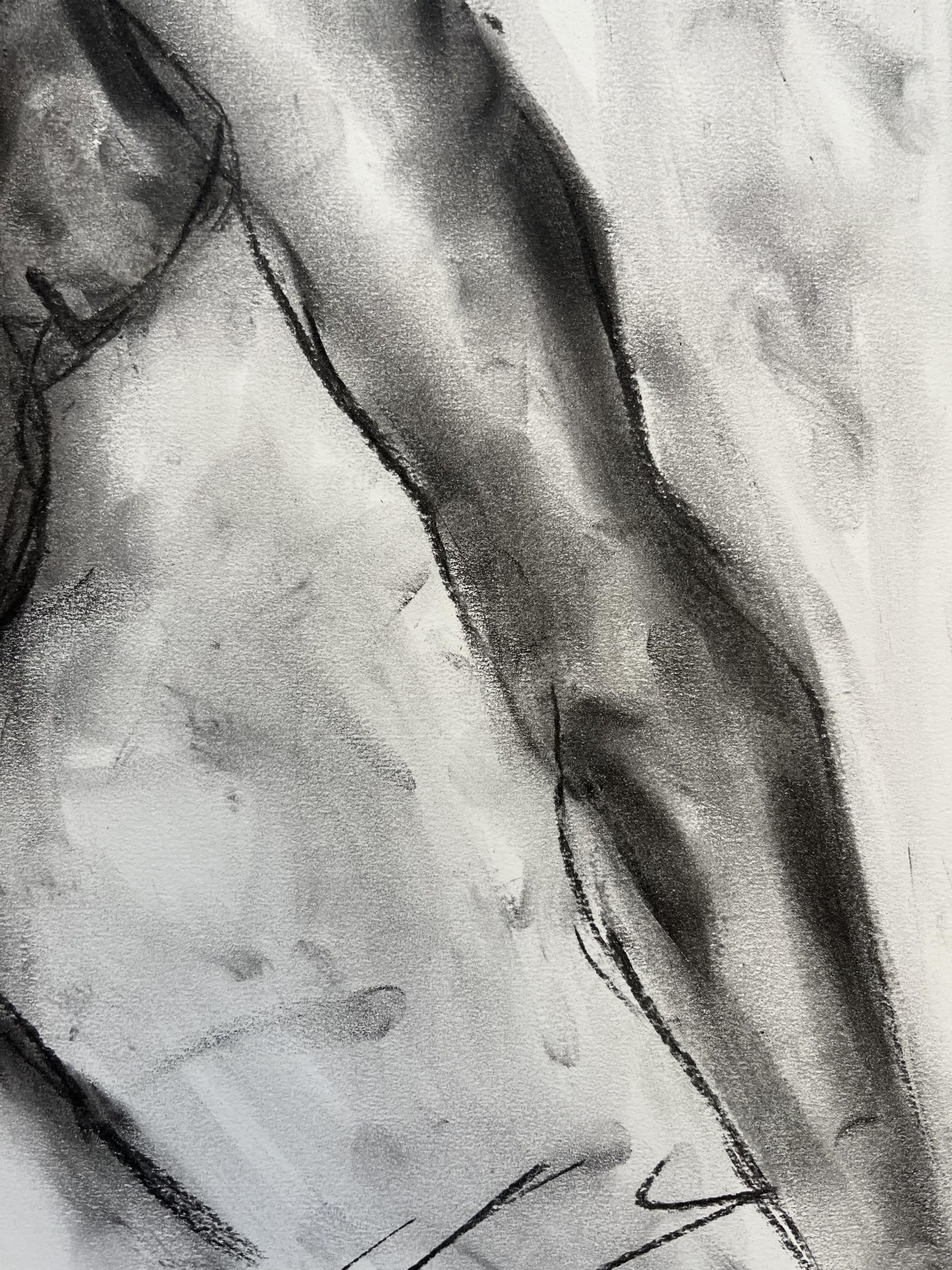 Upheaval, Drawing, Charcoal on Paper For Sale 2