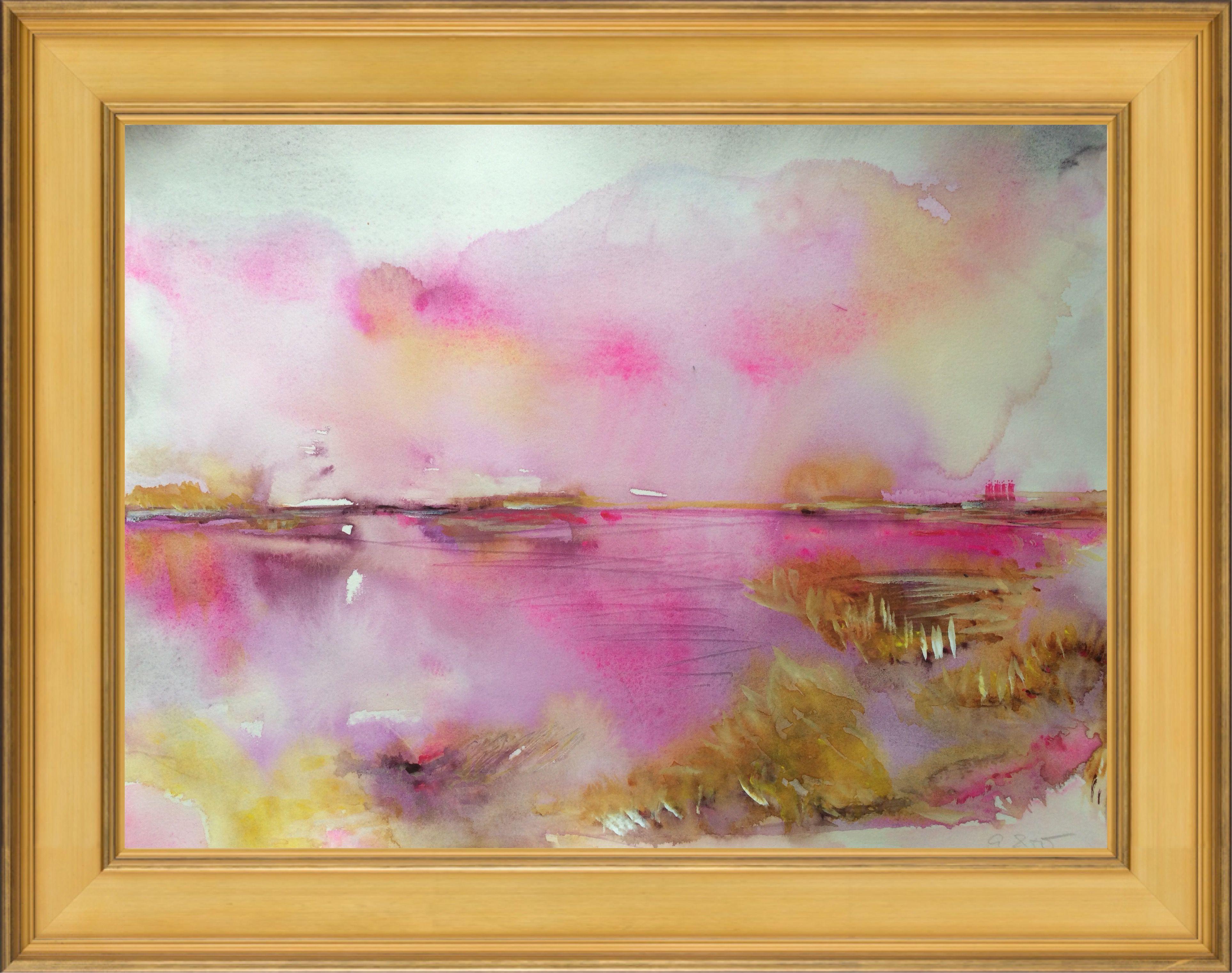 Valentine Bay, Painting, Watercolor on Paper - Contemporary Art by Gesa Reuter