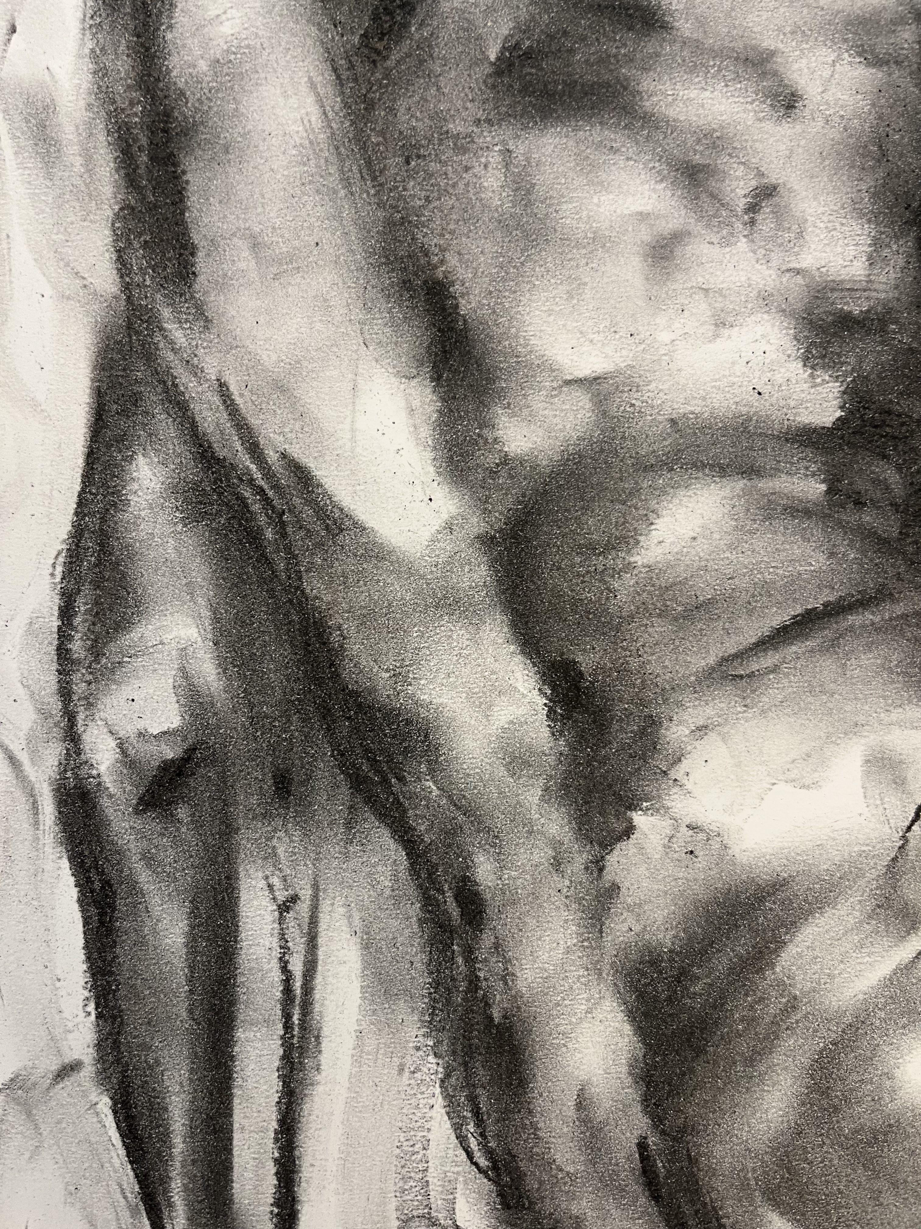 Hero, Drawing, Charcoal on Paper For Sale 1