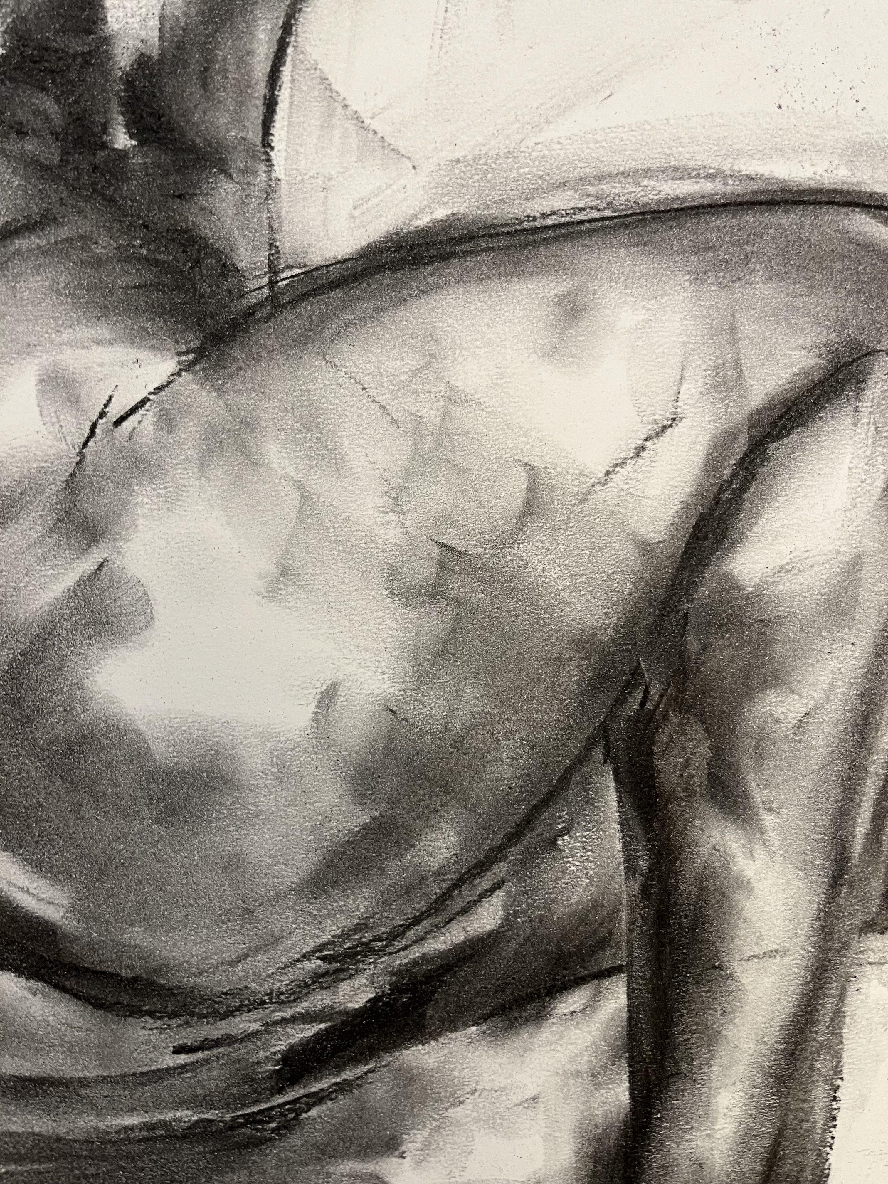 Hero, Drawing, Charcoal on Paper For Sale 2