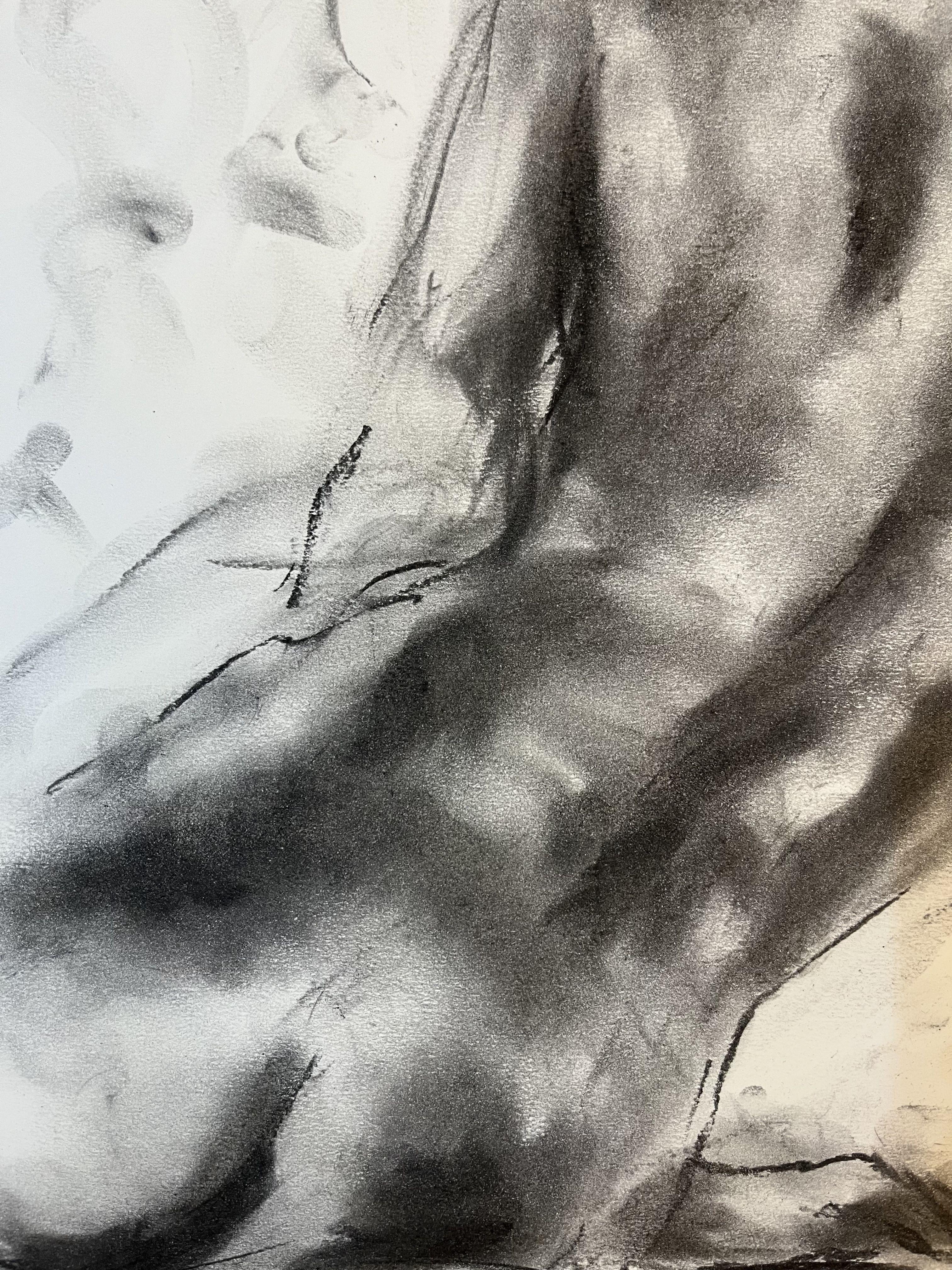 Ask, Drawing, Charcoal on Paper For Sale 1