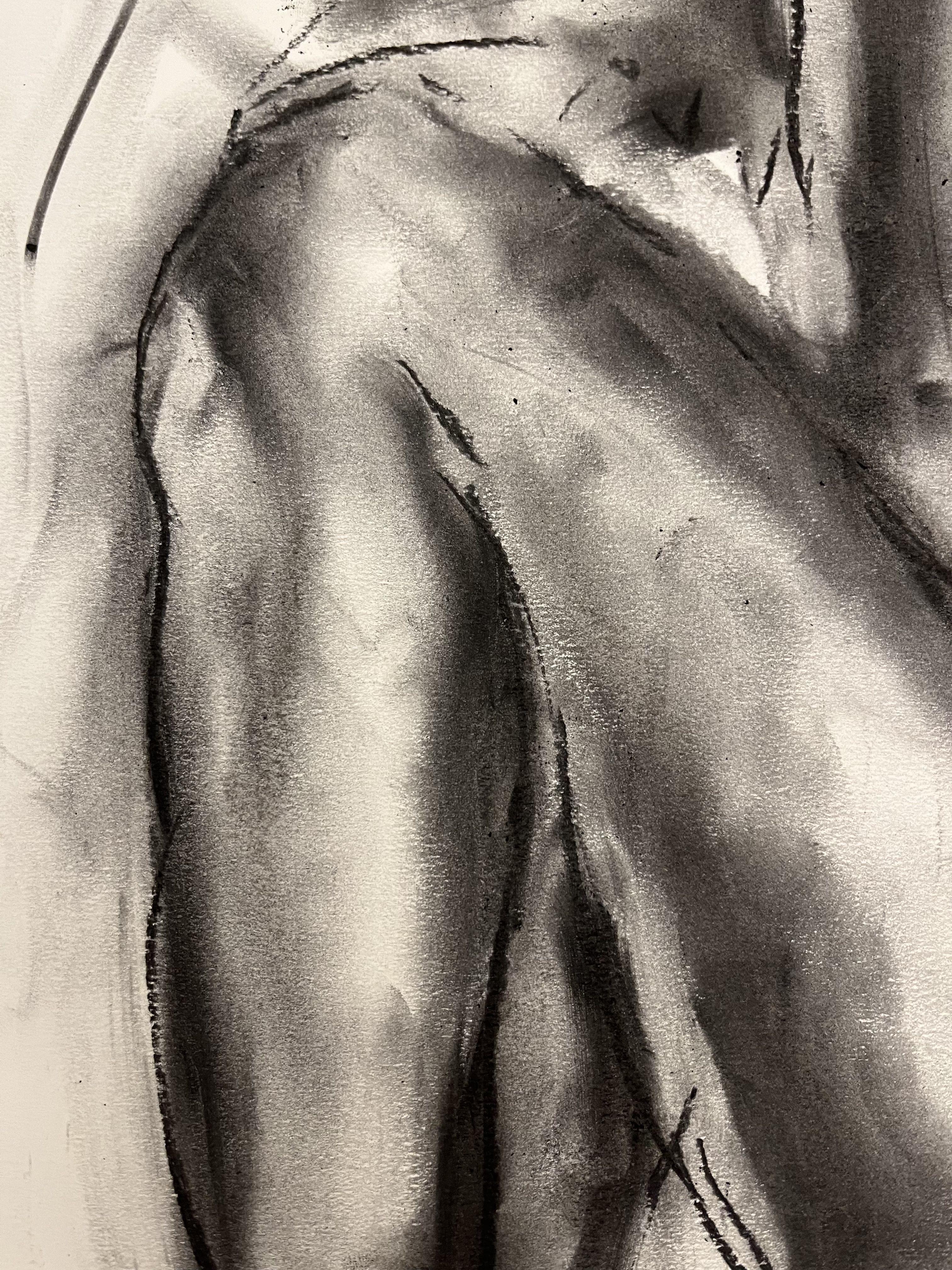 Rest, Drawing, Charcoal on Paper For Sale 1