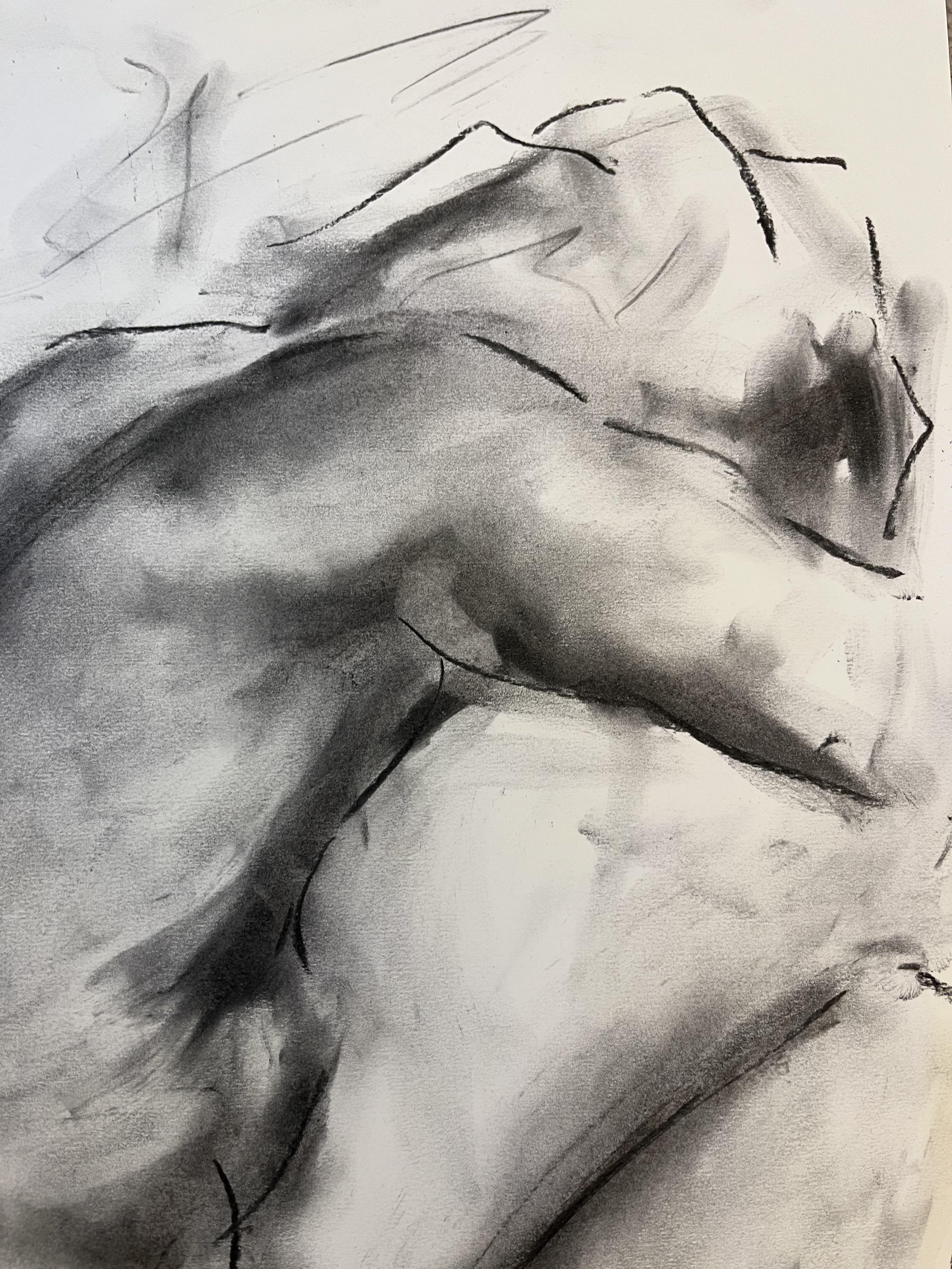 Bewildered, Drawing, Charcoal on Paper - Impressionist Art by James Shipton