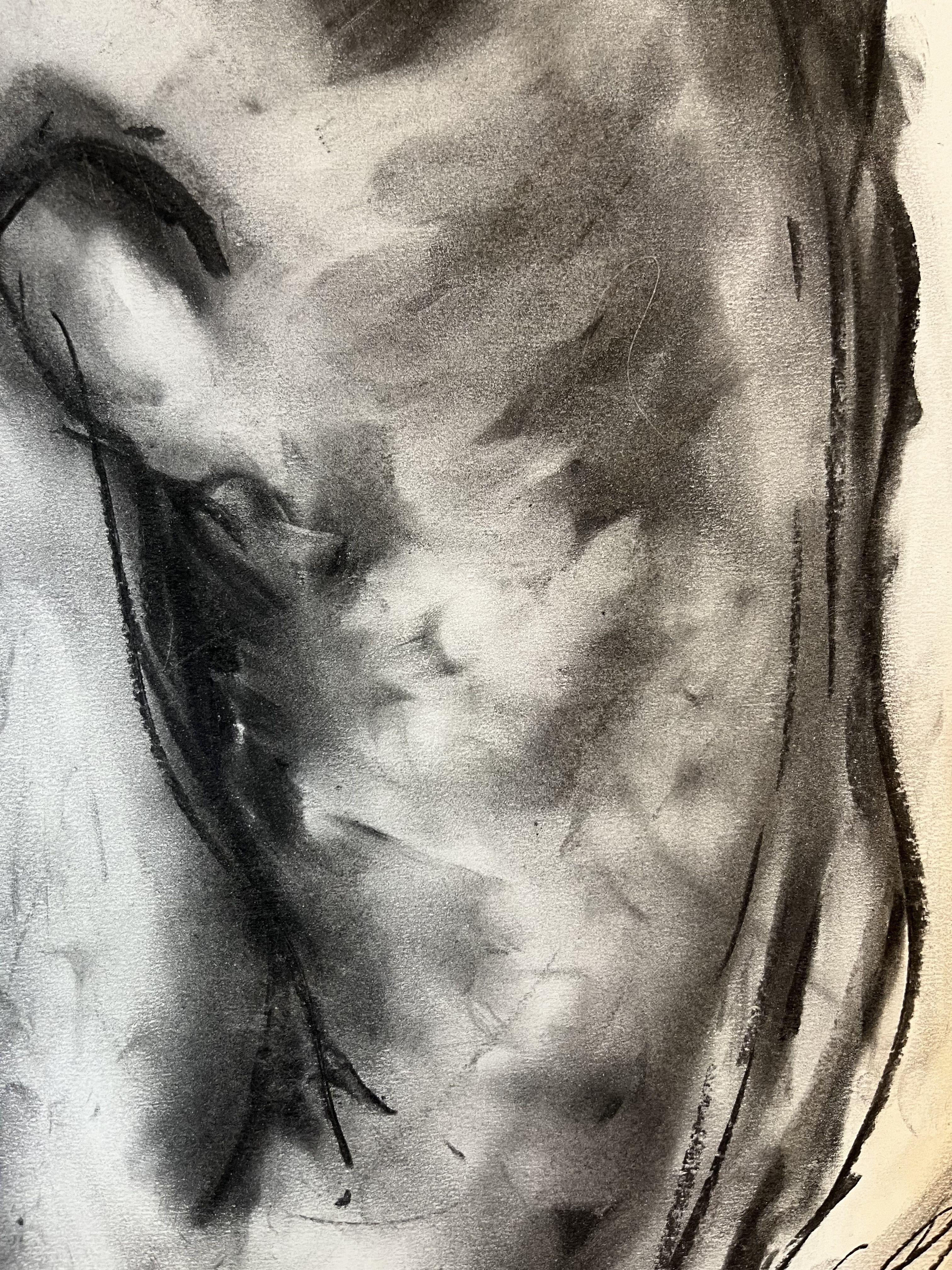 Calling, Drawing, Charcoal on Paper For Sale 1