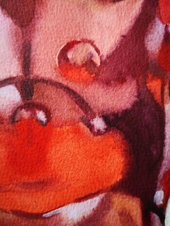 Red Gummy Bear, Painting, Watercolor on Paper
