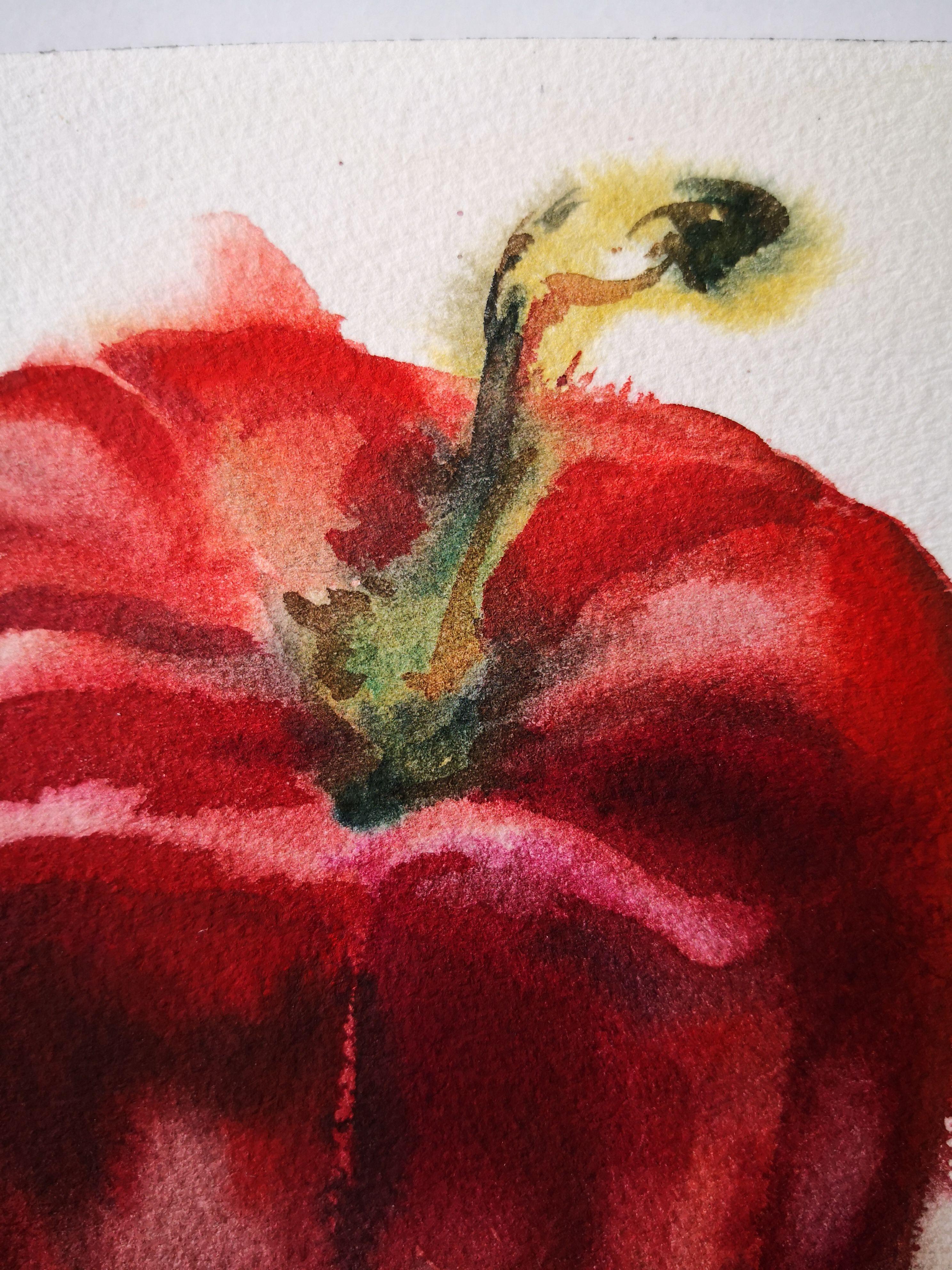 Red Pepper #2, Painting, Watercolor on Paper For Sale 1