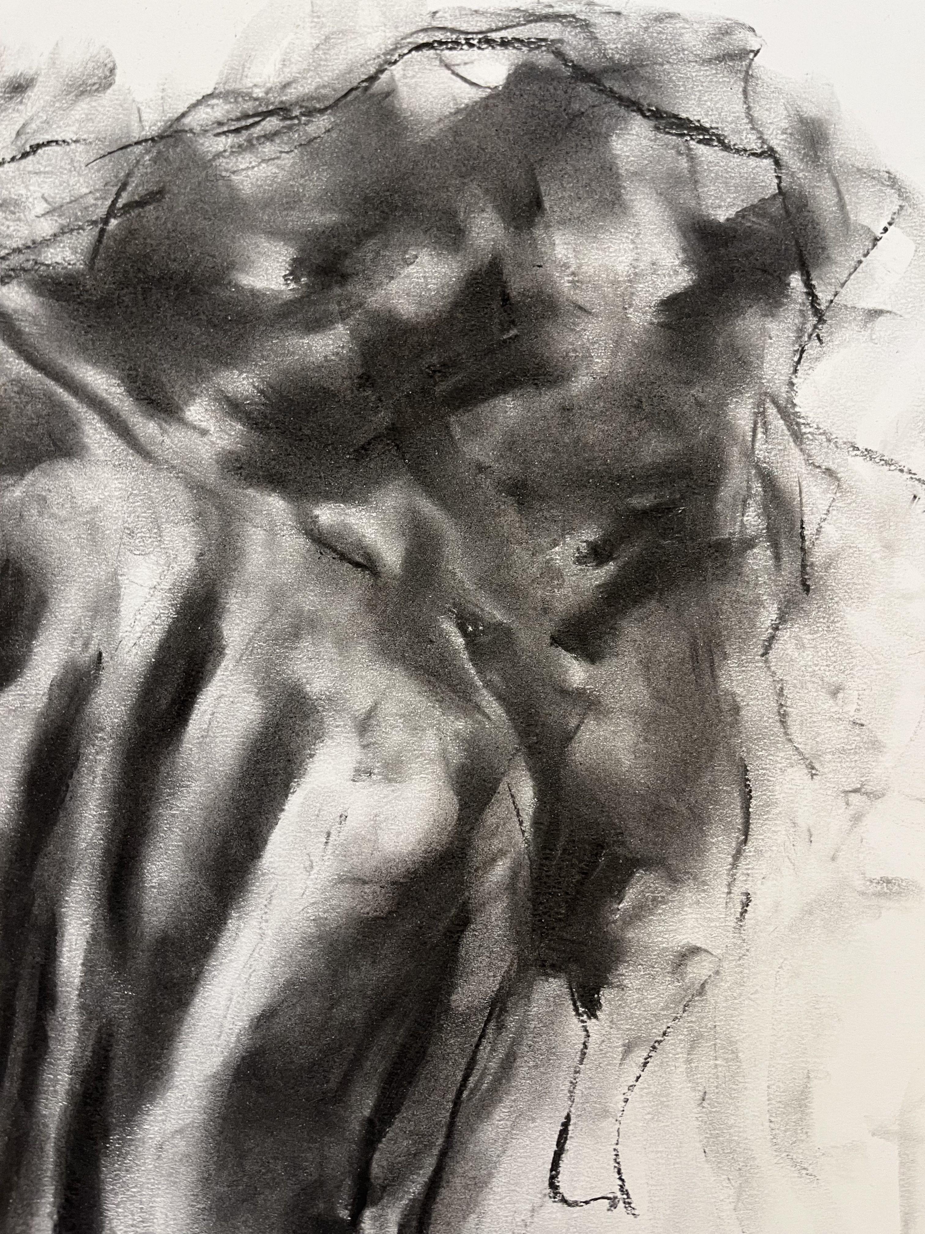 Remember, Drawing, Charcoal on Paper - Impressionist Art by James Shipton