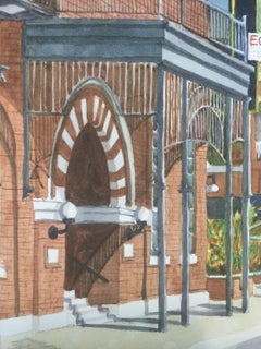 Sunday Morning 7th Ave. Ybor City, Tampa, Painting, Watercolor on Paper