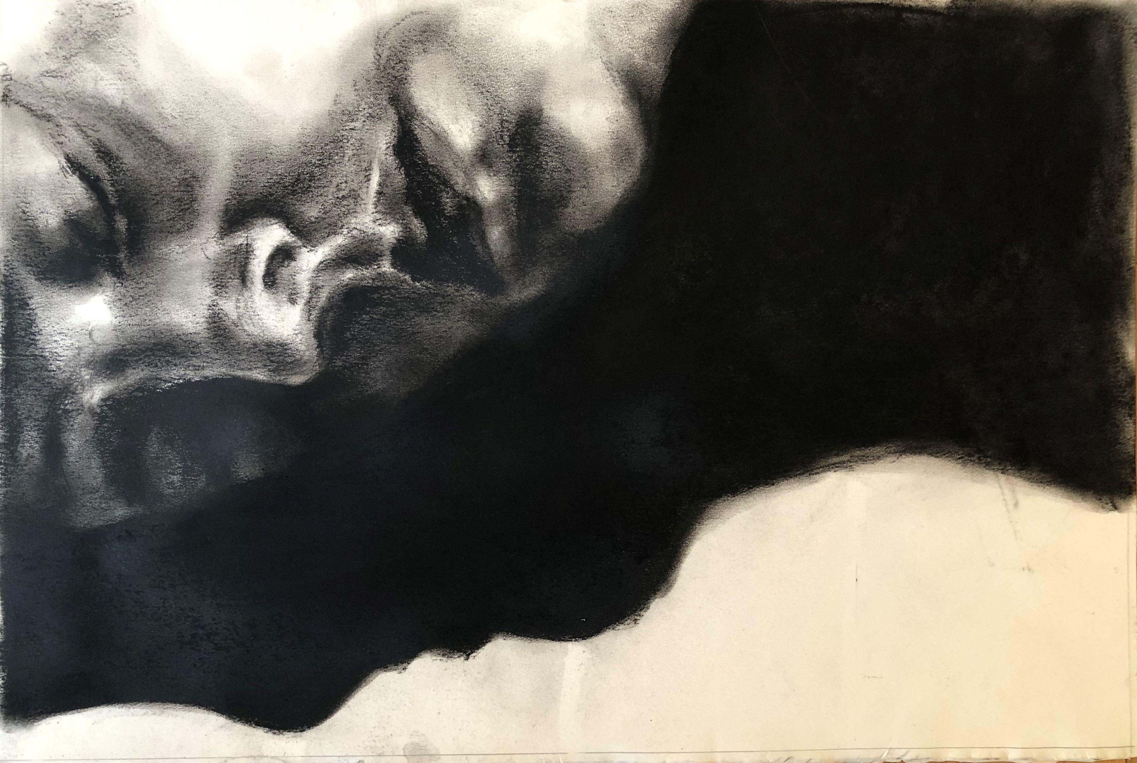 Emily Redd Abstract Drawing - Fire not lost, Drawing, Charcoal on Paper
