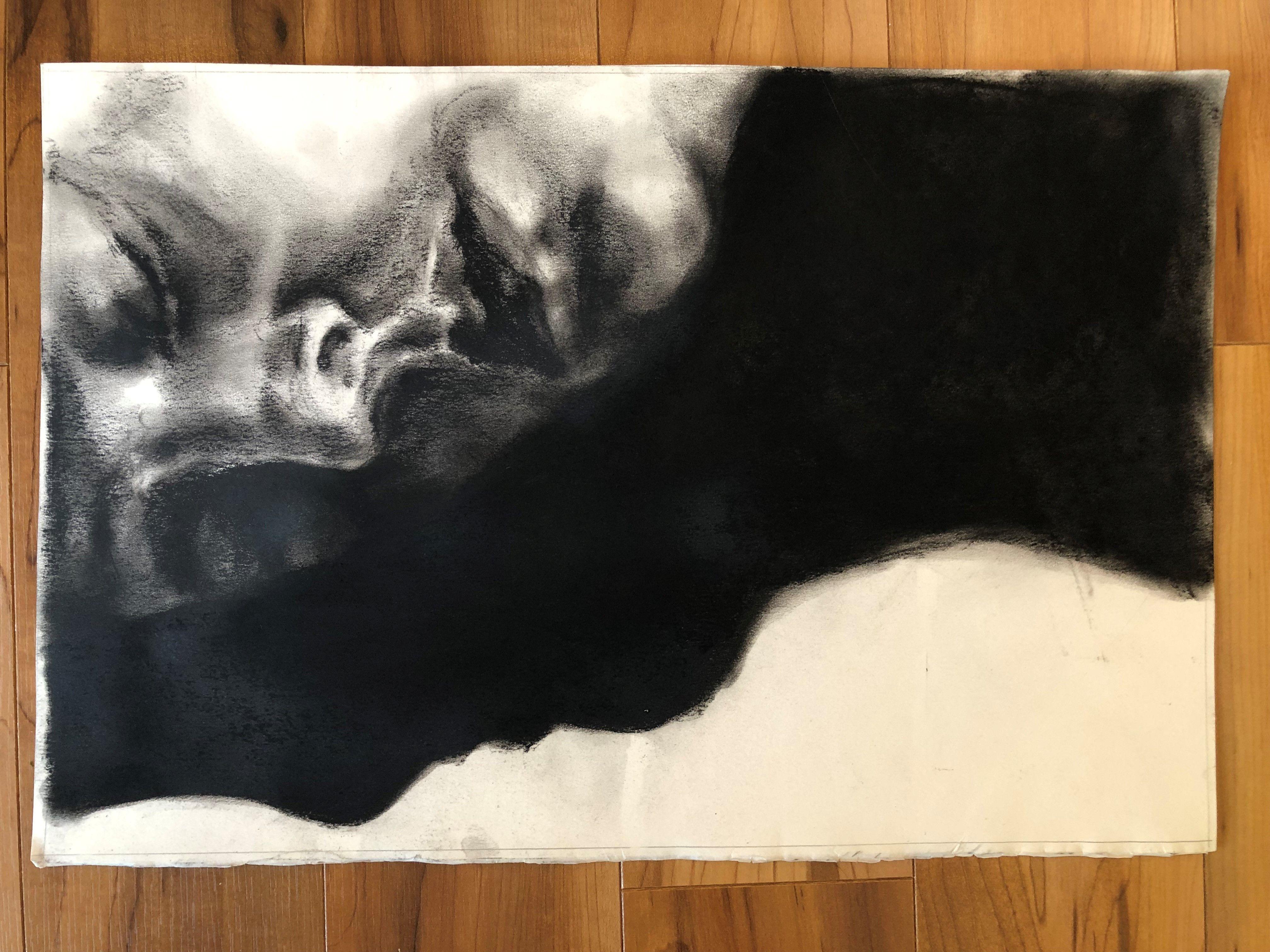 Fire not lost, Drawing, Charcoal on Paper - Art by Emily Redd