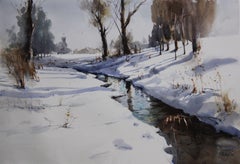 Winter_2018, Gemälde, Aquarell auf Papier