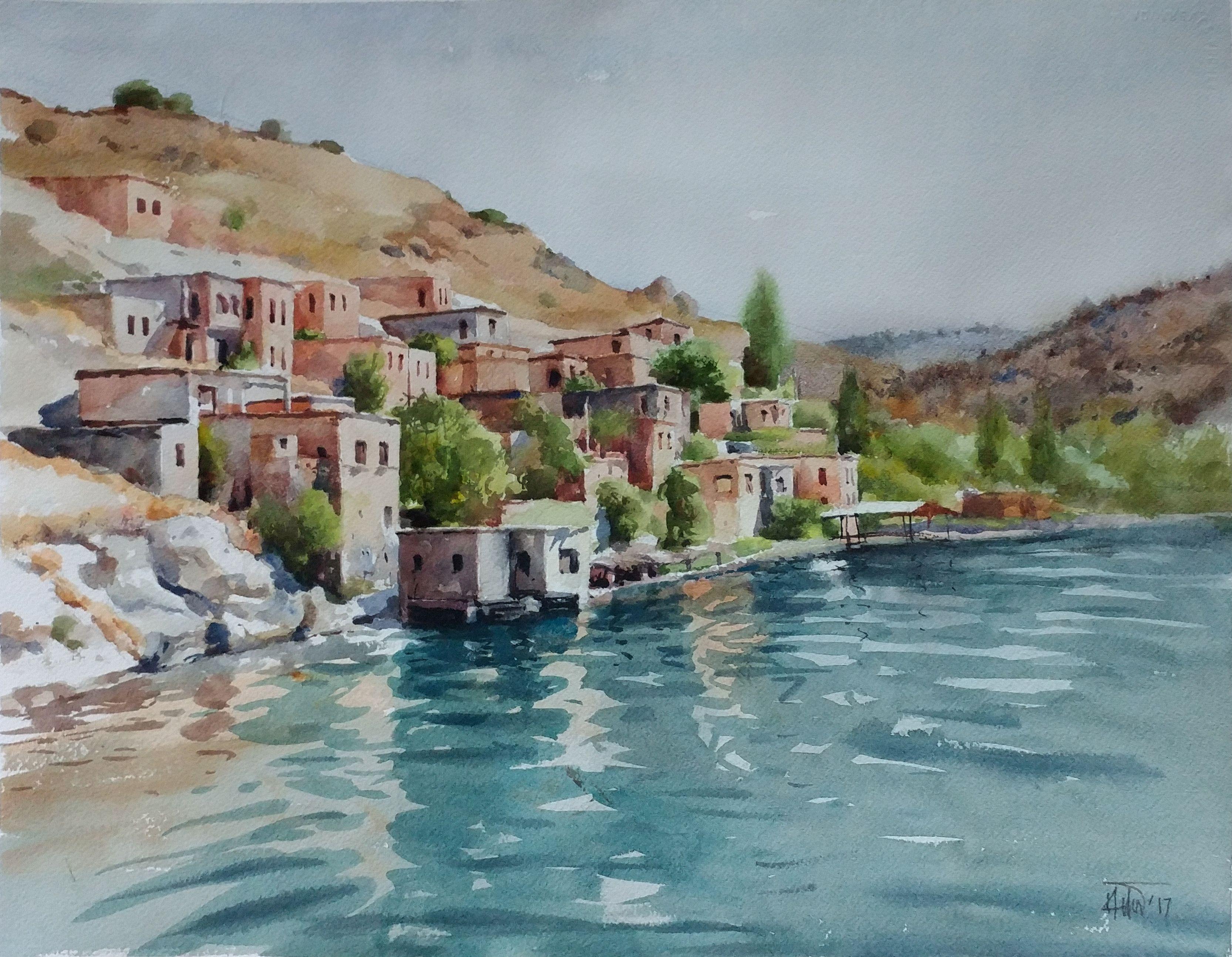 Gaziantep, Turkey, Painting, Watercolor on Watercolor Paper - Art by Helal Uddin