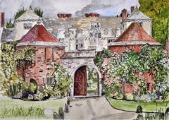 Cranborne Manor, Cranborne, Dorset, Gemälde, Aquarell auf Aquarellpapier