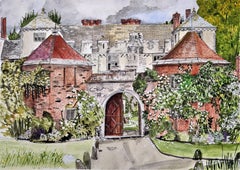 Manor de Cranborne, Dorset, peinture, aquarelle sur papier aquarelle