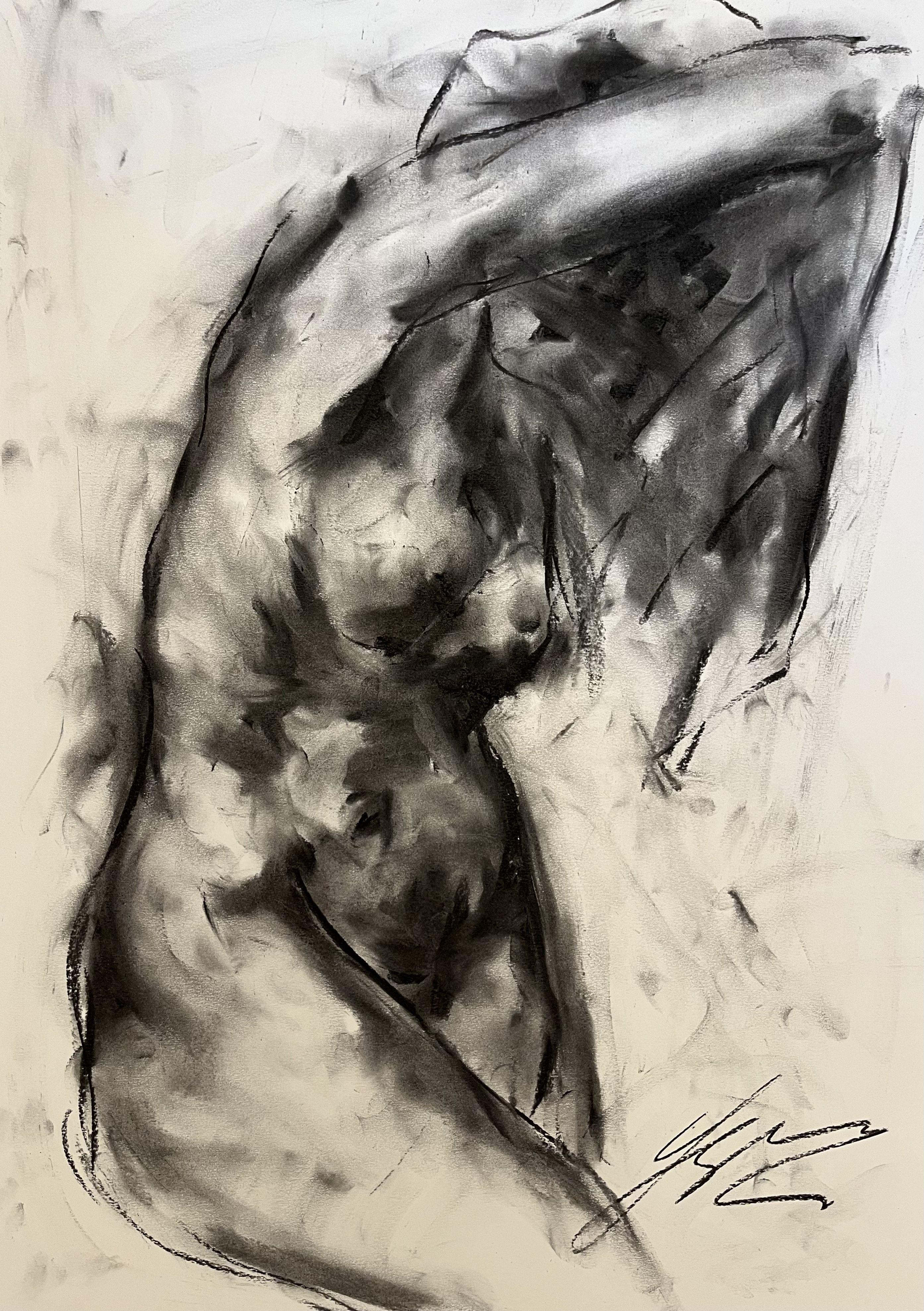 Wilderness, Drawing, Charcoal on Paper - Art by James Shipton