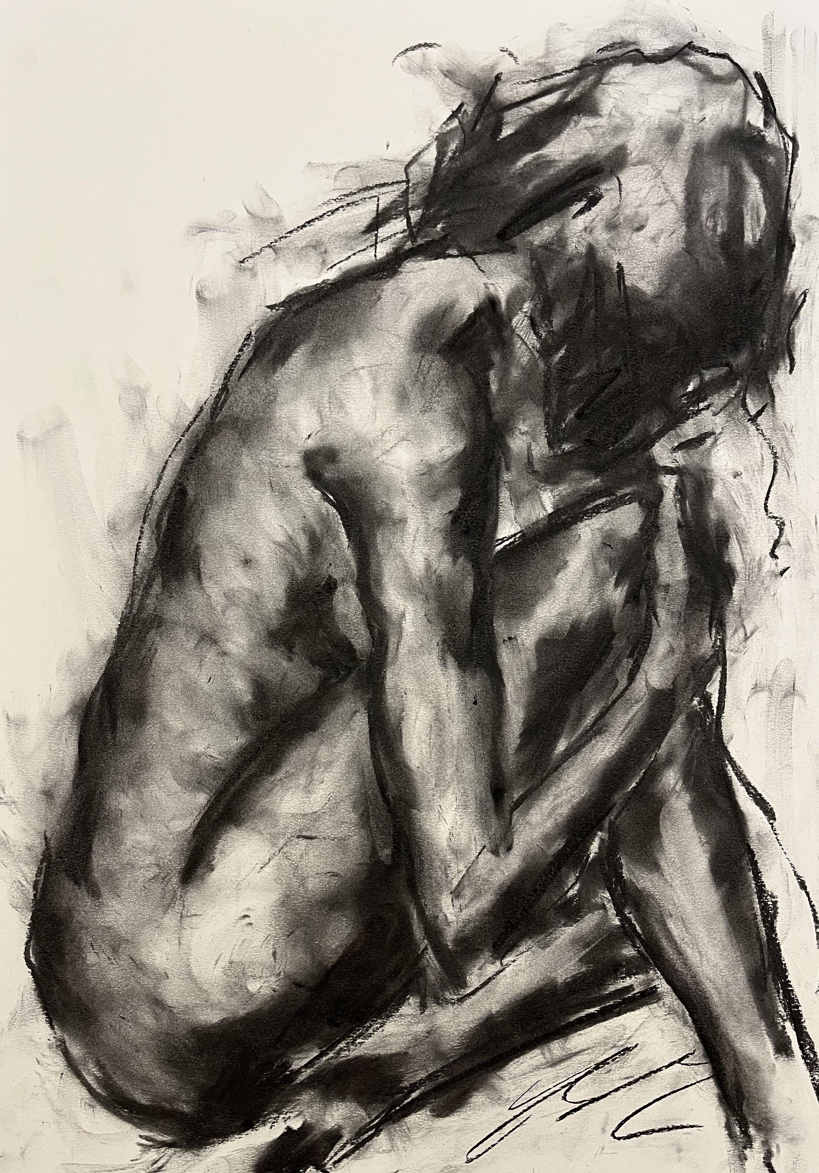 Cura, Disegno, Carboncino su carta - Art di James Shipton