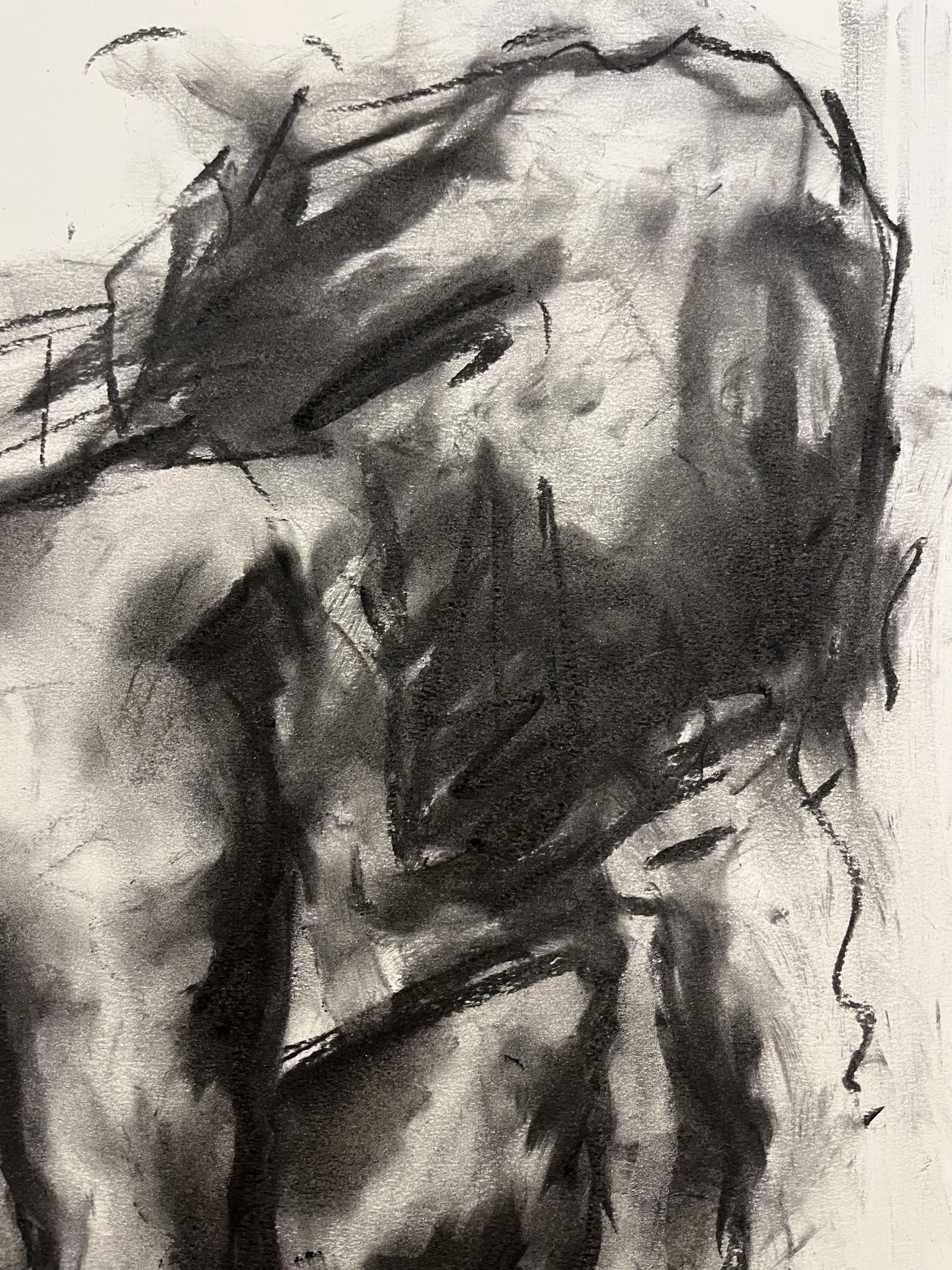 Cura, Disegno, Carboncino su carta - Art Impressionismo di James Shipton