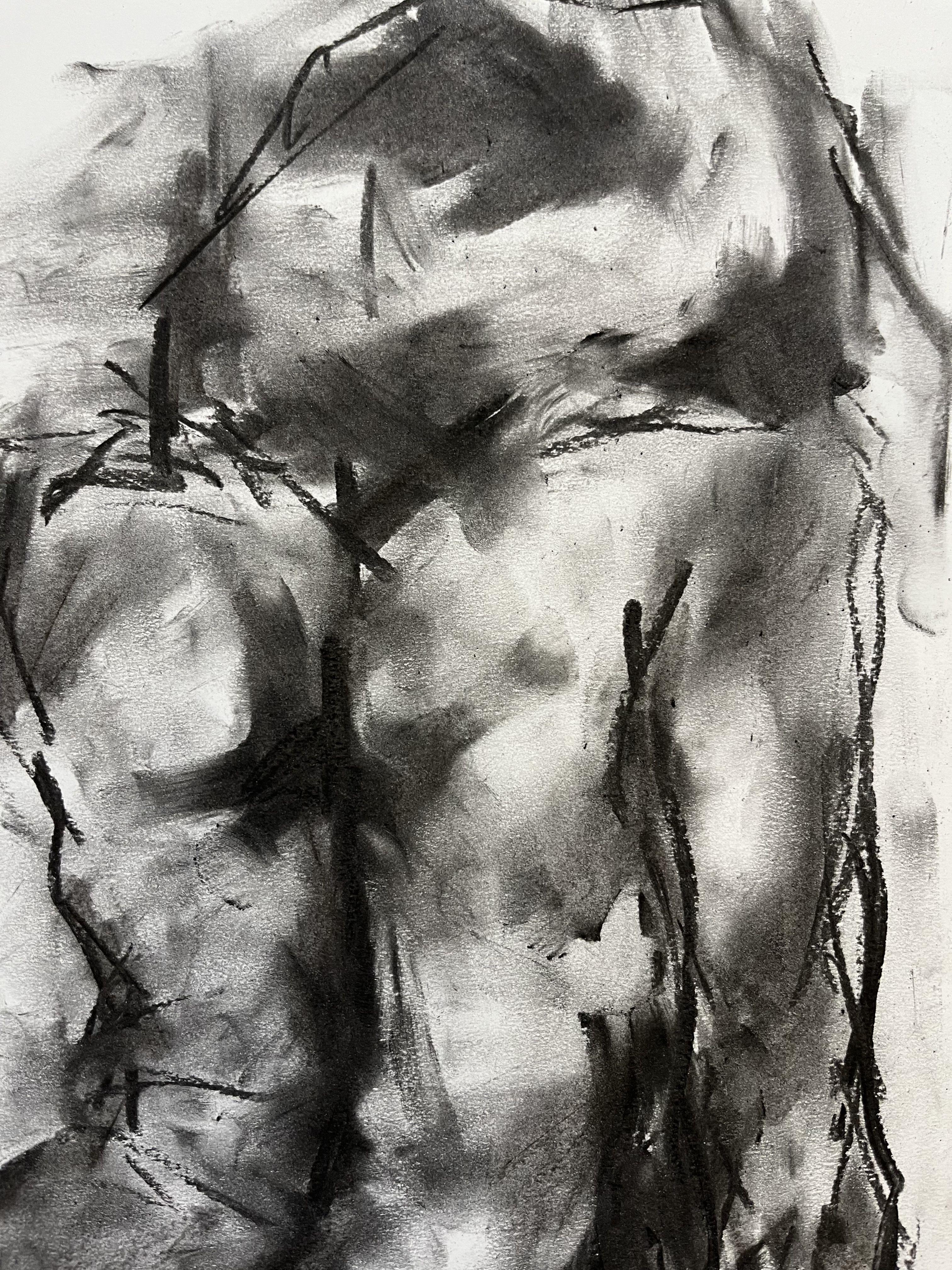Situation, Drawing, Charcoal on Paper - Impressionist Art by James Shipton